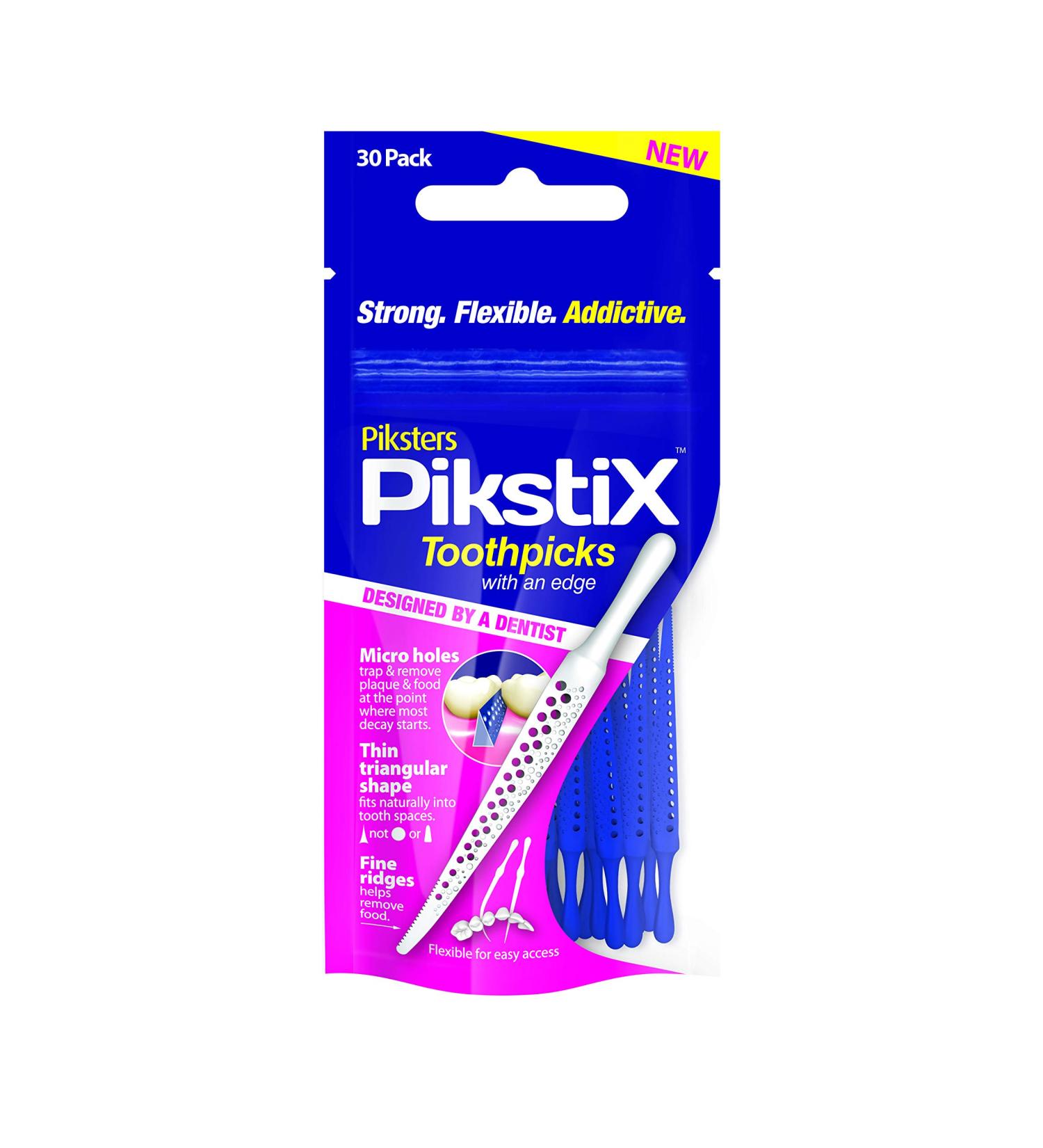 Buy Piksters Pikstix Toothpicks for Effective Plaque Removal | 30 Pieces - Fast International Shipping - Buy Online on GoSupps.com