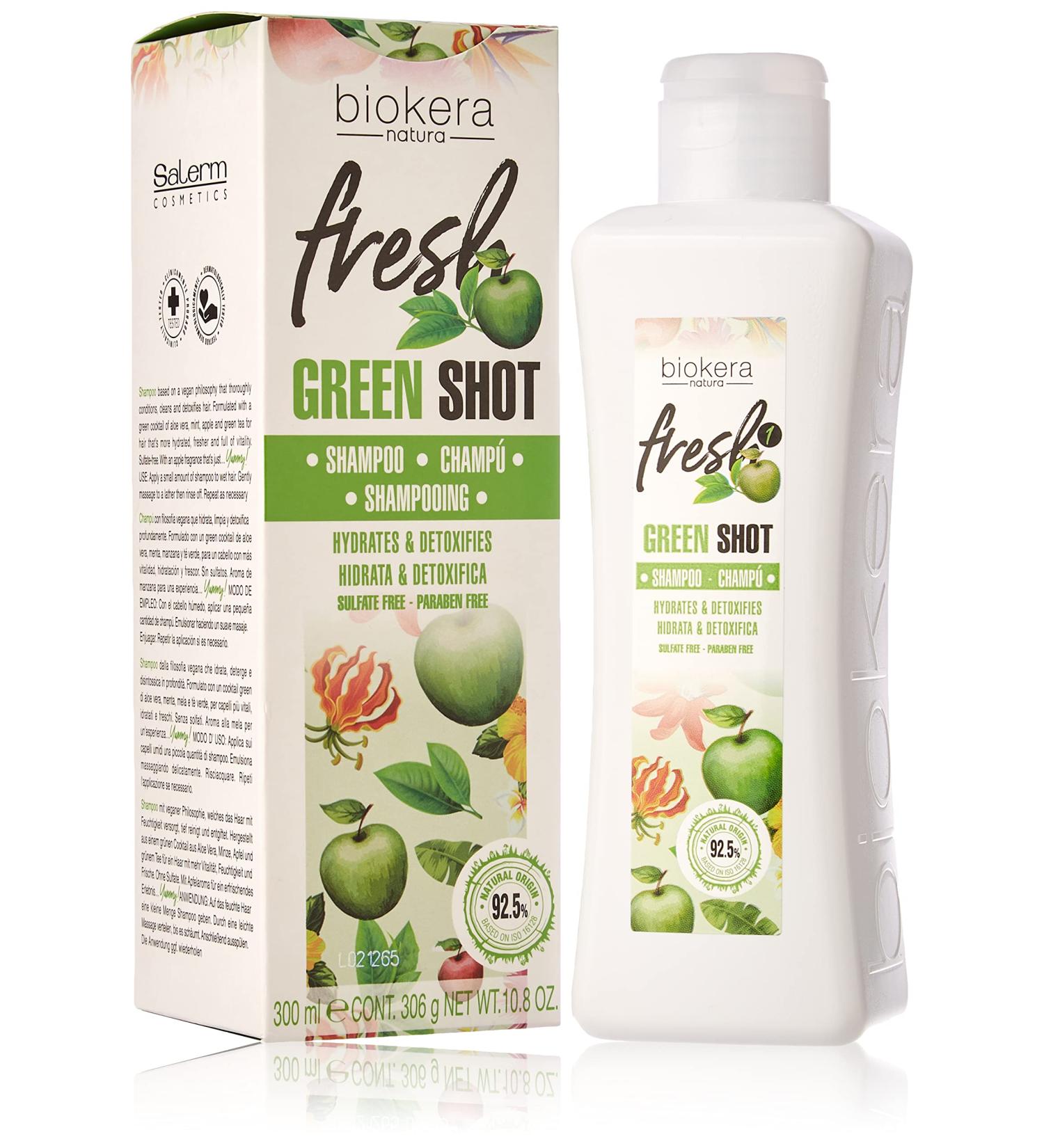 Buy Green Shot Biokera Natura Salerm Cosmetics Shampoo - Nourishing Hair Care for Healthy Locks | International Shipping Available - Buy Online on GoSupps.com