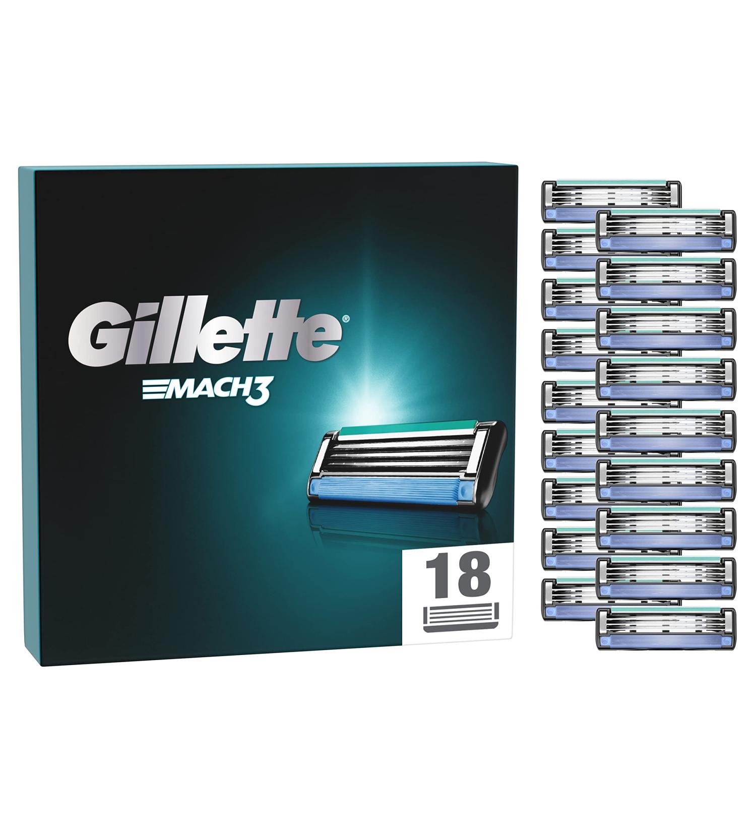 Gillette Mach3 Razor Blades - 18 Replacement Blades for Men s Wet Razors - Optimal Shaving Performance - Buy Online on GoSupps.com