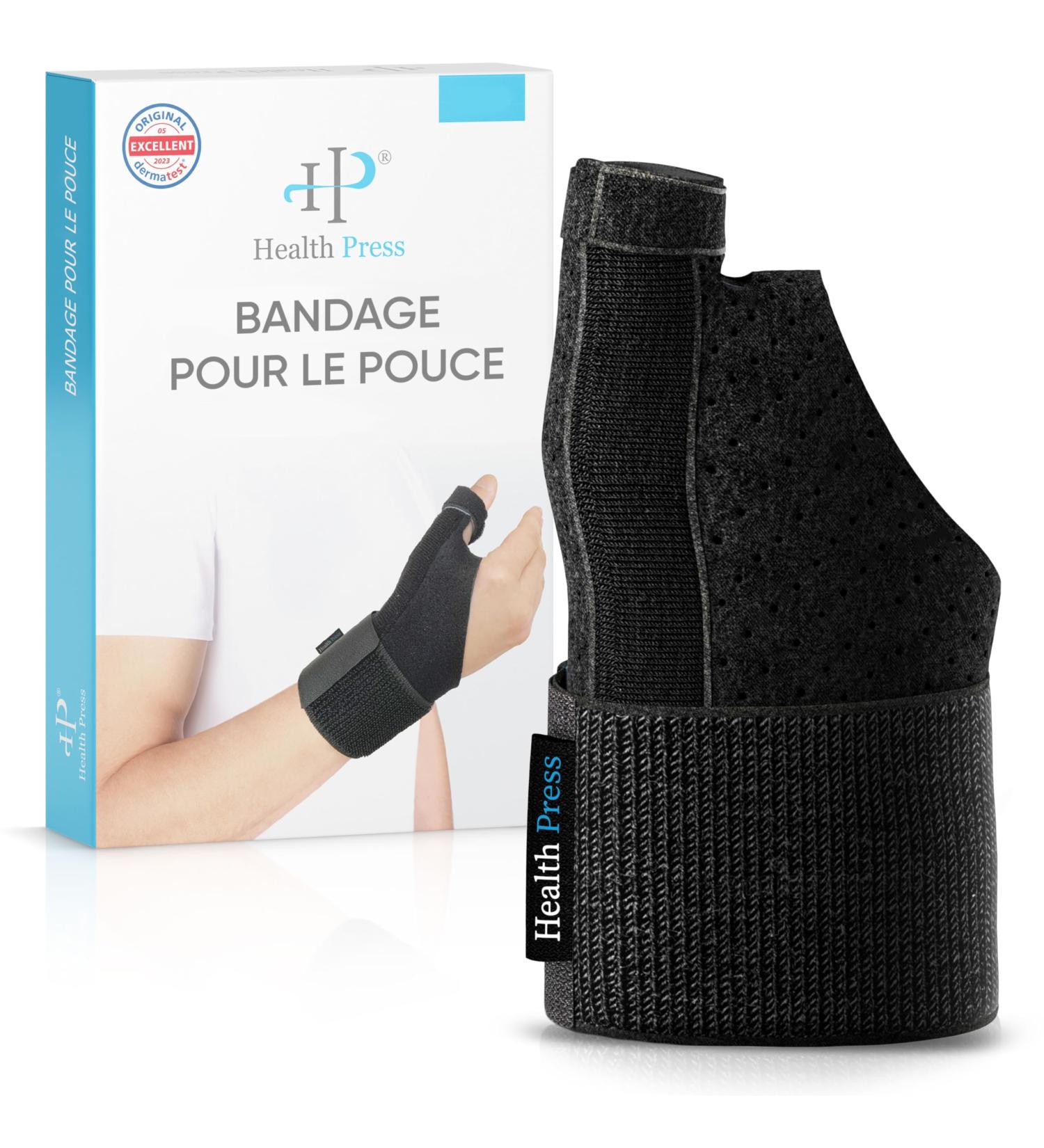 Health Press Thumb Splint Breathable Thumb Brace Universal Right/Left Thumb Protection Thumb Bandage - Buy Online on GoSupps.com