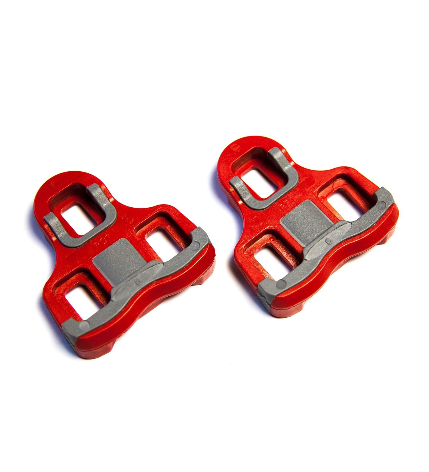 PowerTap P1 Bicycle Pedal Replacement Cleats (Red, 6 Degrees)
