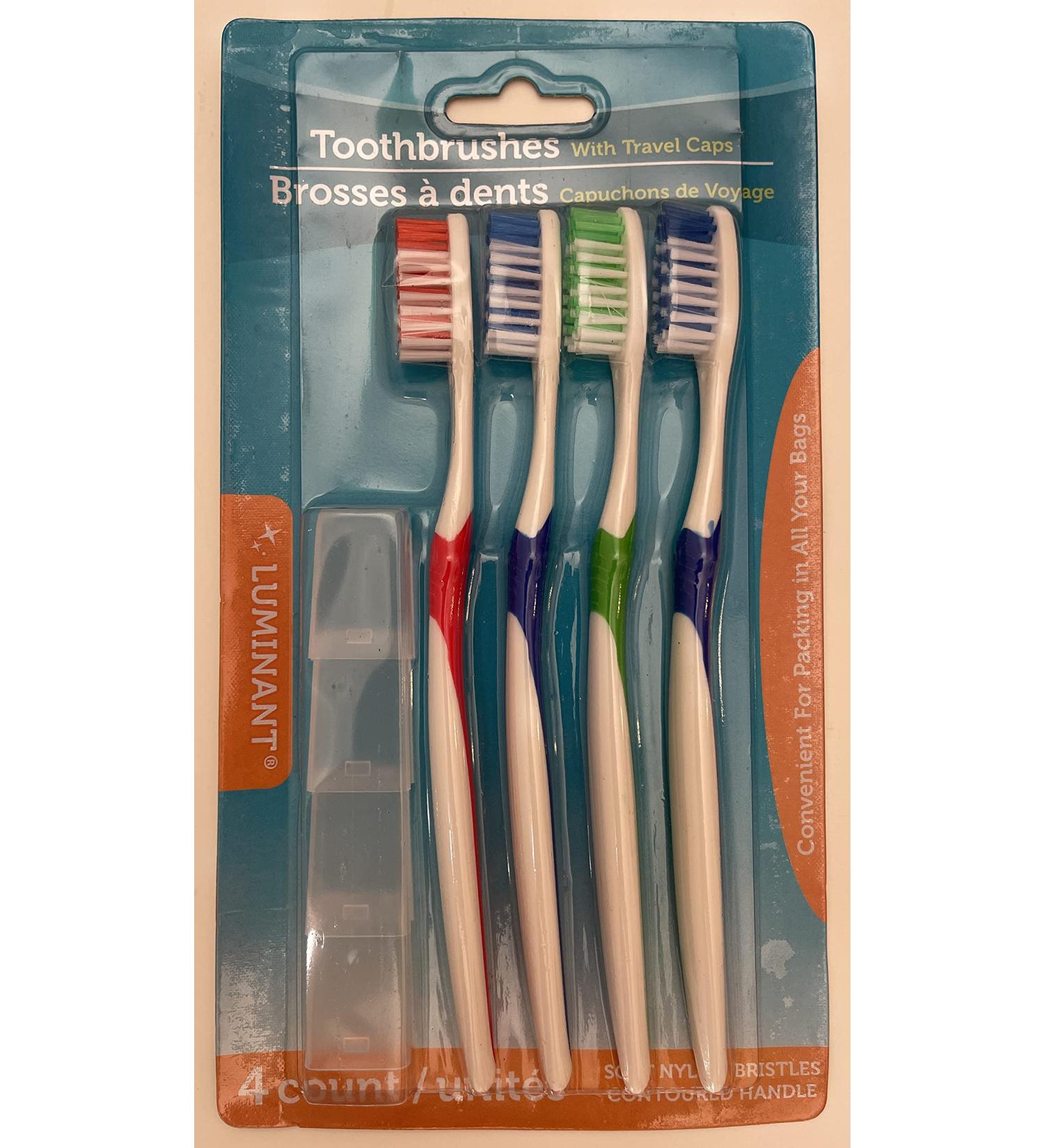 Luminant Toothbrushes with Travel Caps