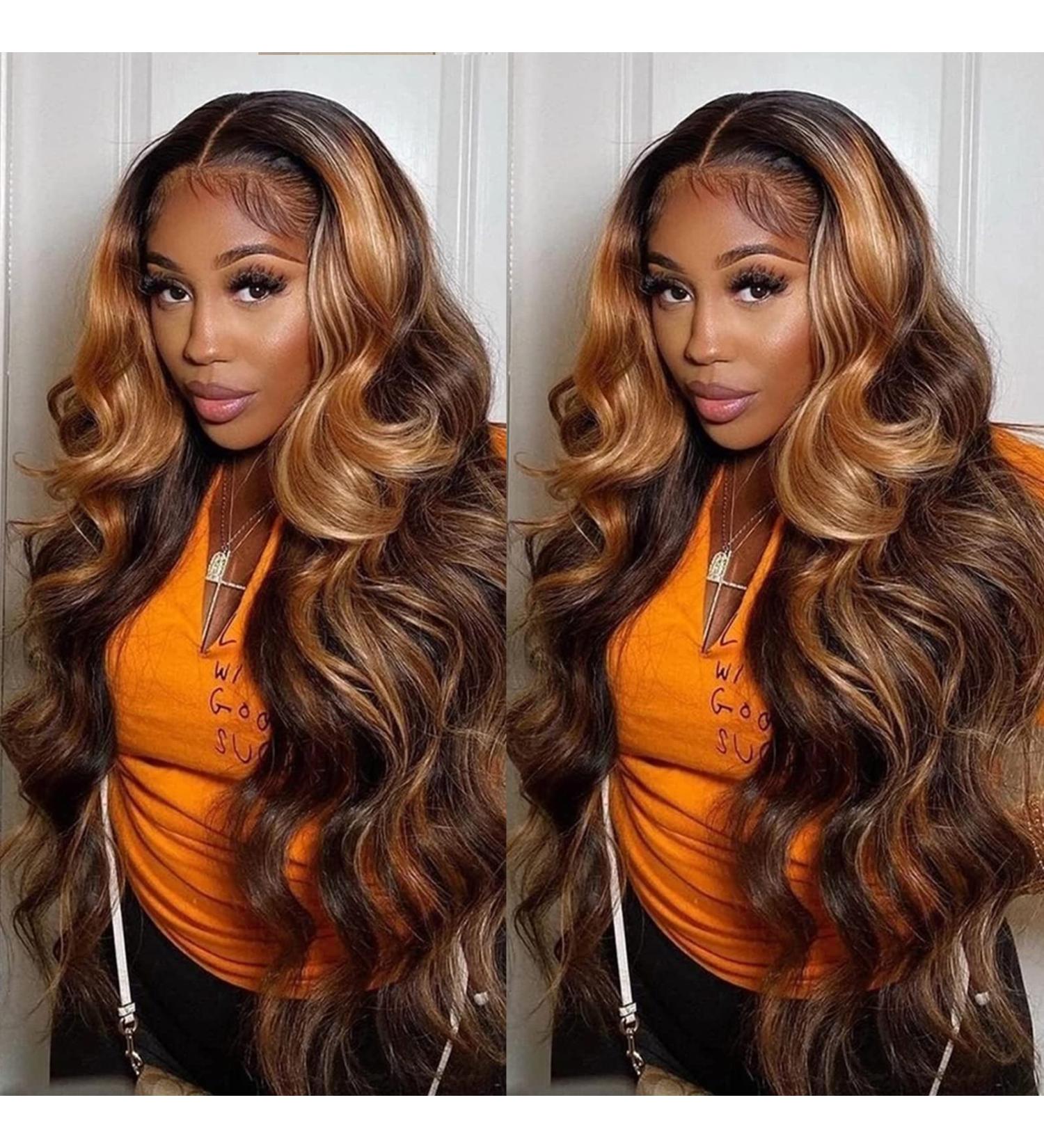 ISEE 24 Ombre 427 Lace Front Wig - 10A Brazilian Body Wave, Pre-Plucked Hairline, 150% Density for Black Women - Buy Online on GoSupps.com