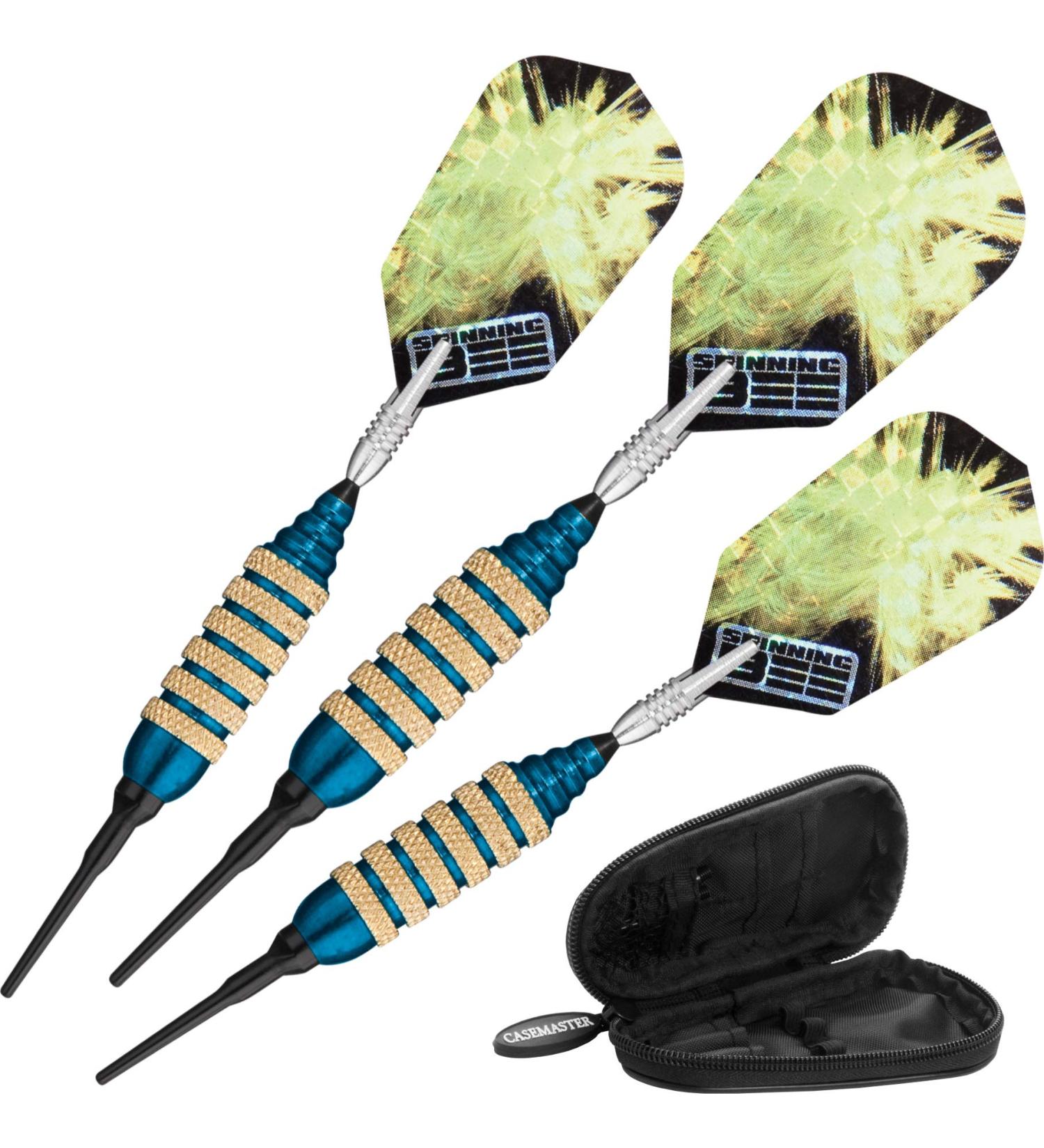 Viper Spinning Bee Soft Tip Darts 16g, Blue + Casemaster Storage/Travel Case - Buy Online on GoSupps.com