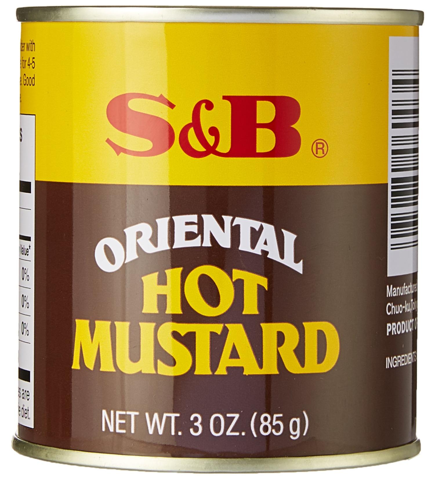 S&B Oriental Hot Mustard Powder 3oz | Authentic Spicy Flavor for Asian Cuisine - Buy Online on GoSupps.com