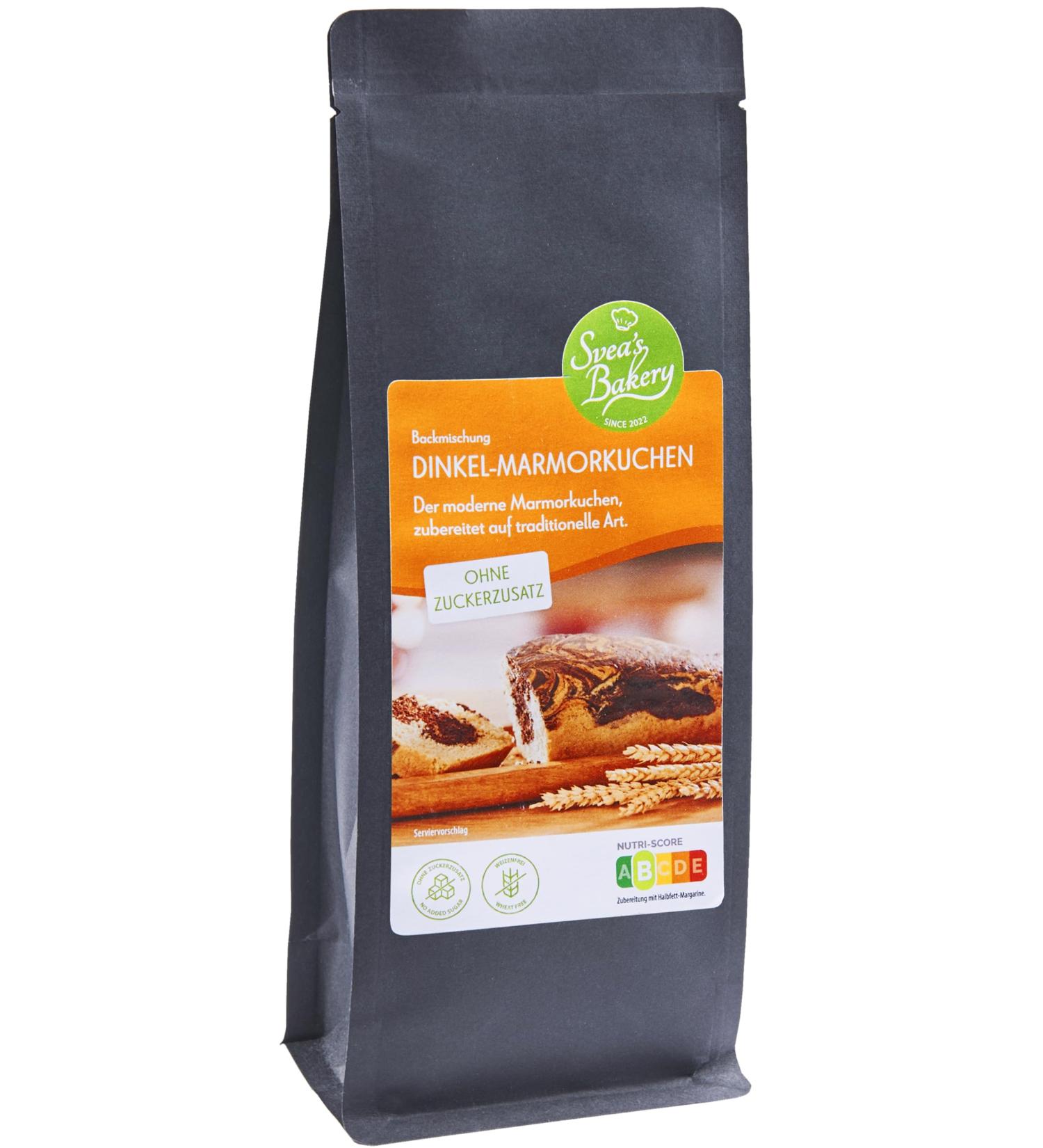 Sveas Bakery Spelled Marble Cake Baking Mix | Sugar-Free Low-Calorie Wheat-Free Lower Carb | 330g - Buy Online on GoSupps.com