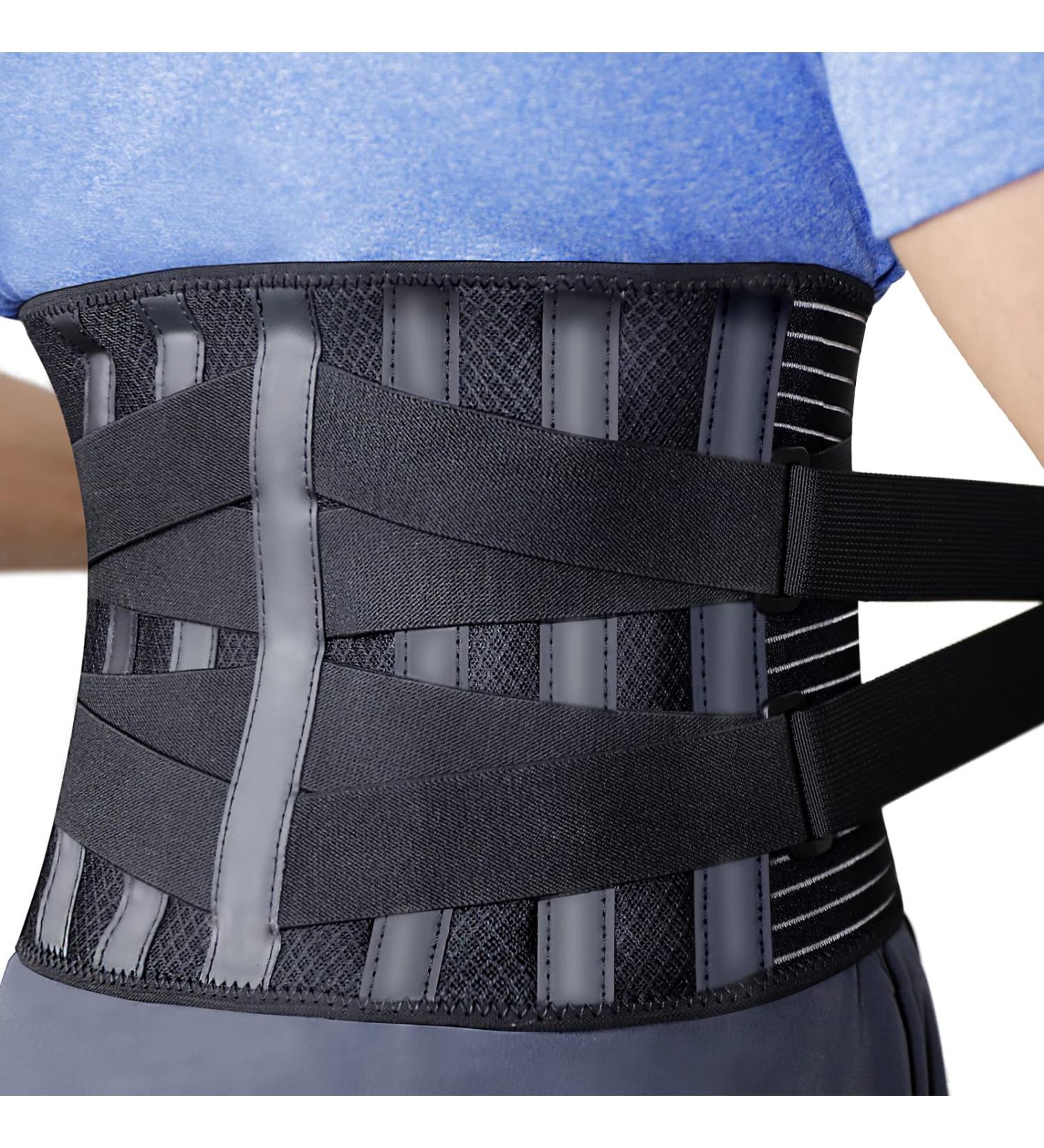 Bracepost Ultra-Breathable Back Brace for Lower Back Pain Relief - Adjustable Lumbar Support Belt for Herniated Disc, Sciatica, Scoliosis - Size Large, Black - Men & Women - Buy Online on GoSupps.com