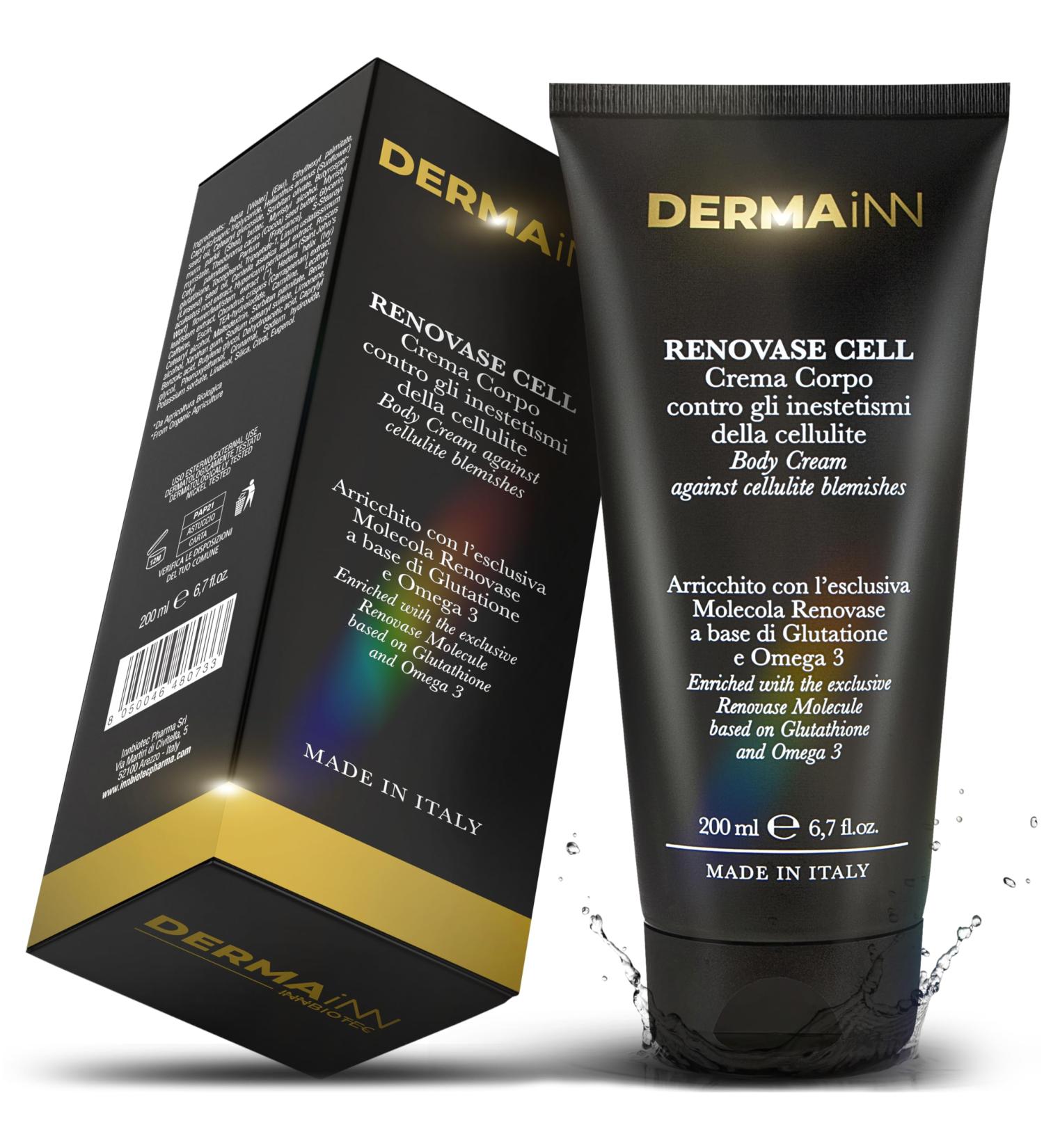  Innbiotec Pharma Renovase Cell - Cellulite Leg and Glutei Cream Firming Body Cream with Glutathione and Omega3 Strong Anti-Cellulite Cream Cellulite Legs and Glutei Liporiductor and Firming Cream - Buy Online on GoSupps.com