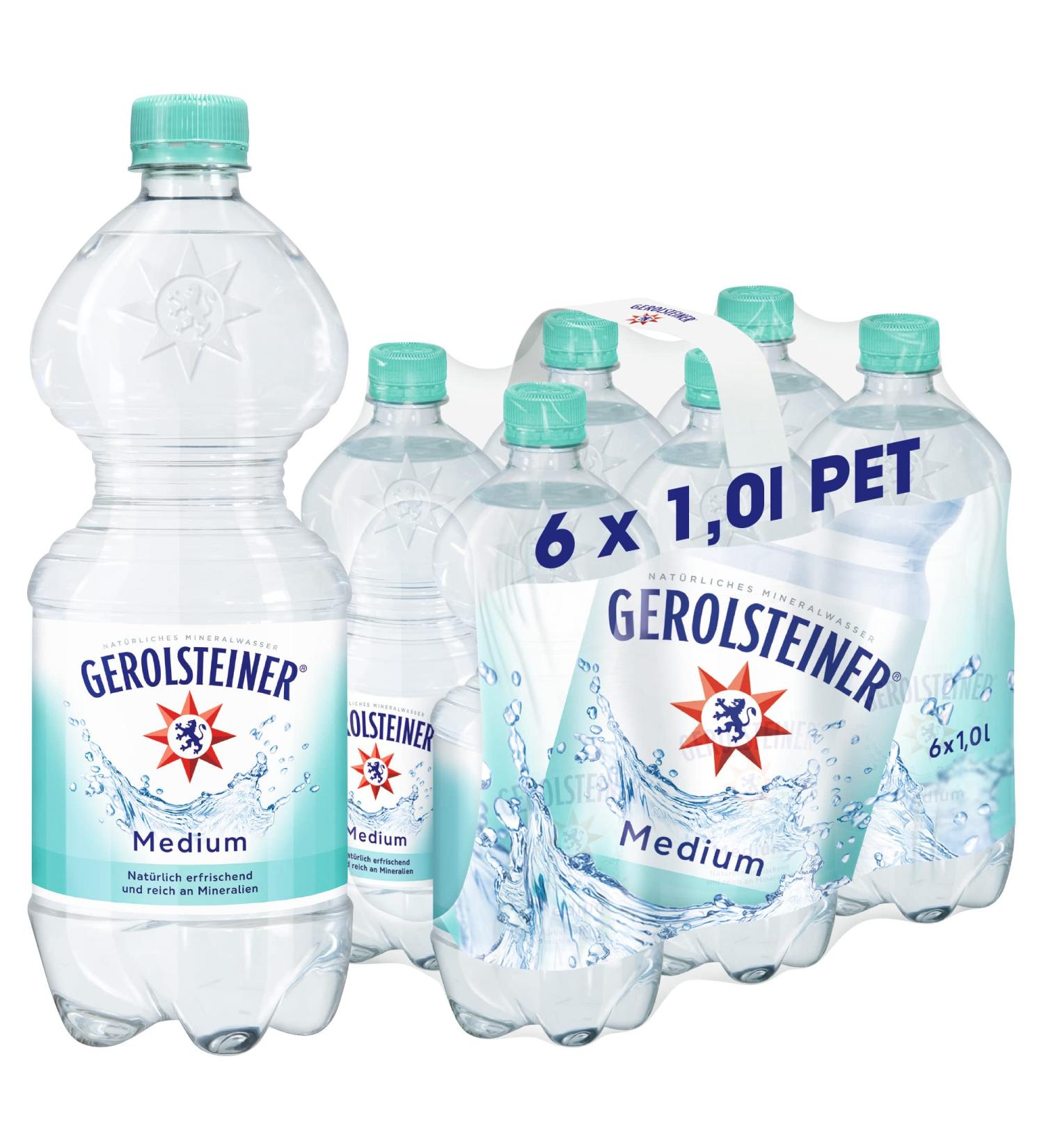 Buy Gerolsteiner Medium Mineral Water (6 x 1L) - International Shipping Available - Buy Online on GoSupps.com
