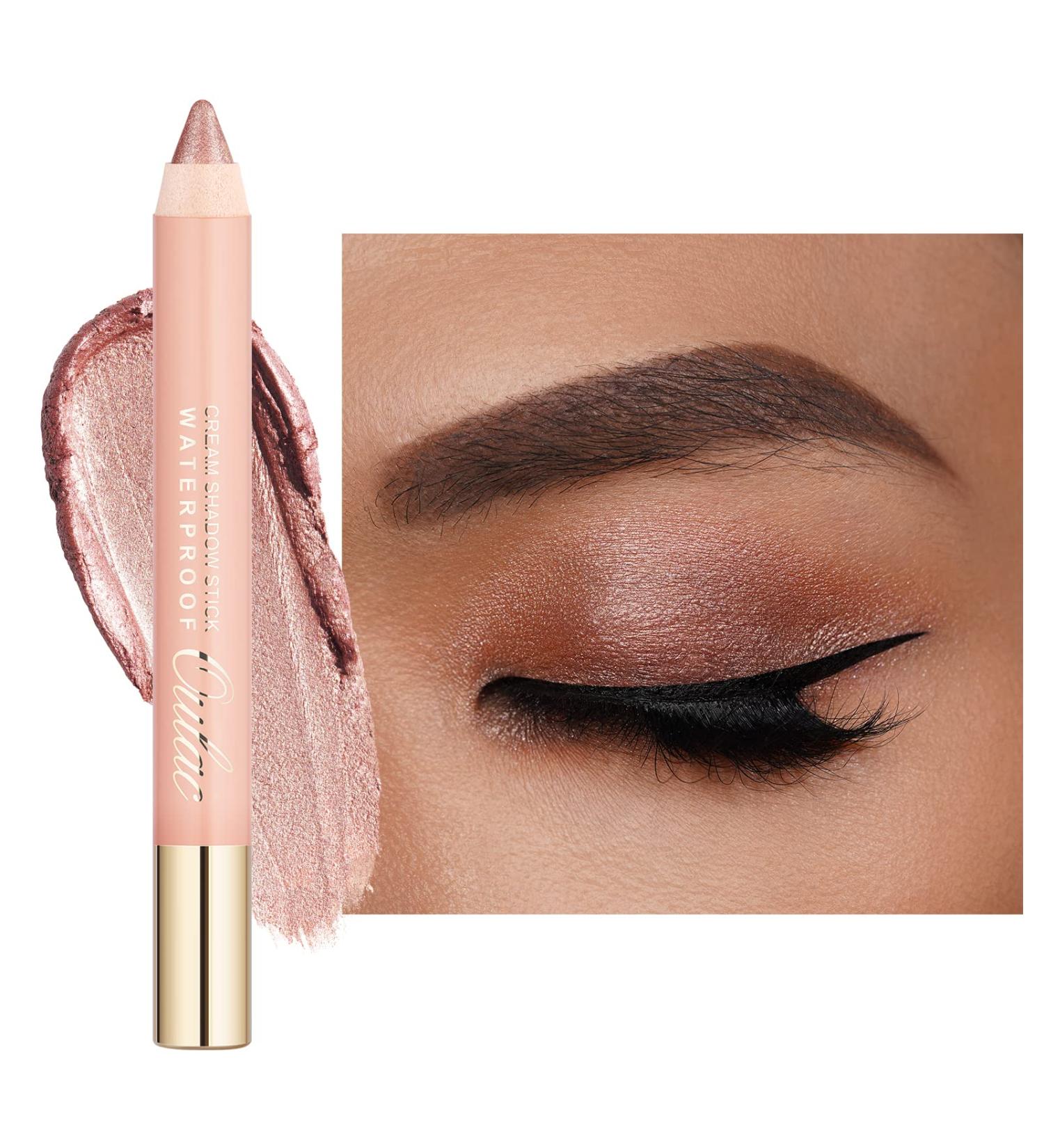 Oulac Nude Gold Eyeshadow Stick - Waterproof & Long Lasting Shimmering Glitter - Vegan & Cruelty-Free (11) Golden Hour - Buy Online on GoSupps.com