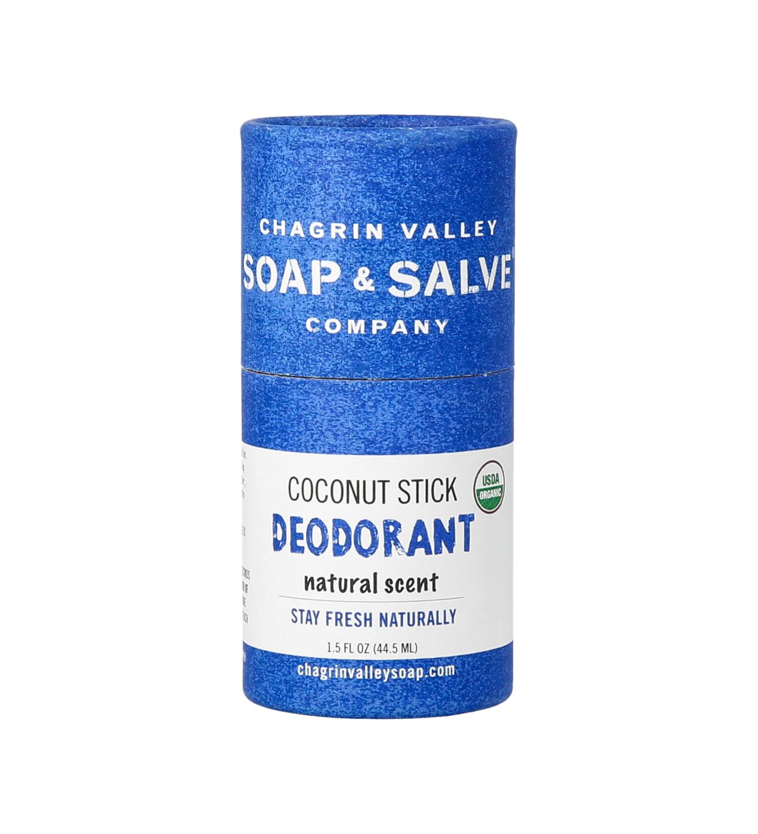 Organic Natural Deodorant Stick - Natural Scent | Chagrin Valley Soap & Salve - Eco-Friendly International Shipping - Buy Online on GoSupps.com