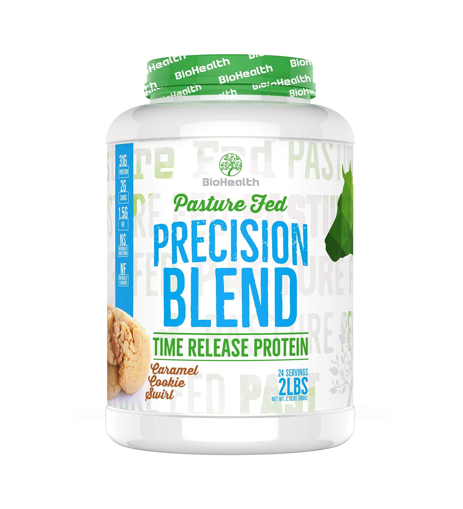 Buy Precision Blend Caramel Cookie Swirl Whey Protein (2 lb) | Time Release Formula - International Shipping Available - Buy Online on GoSupps.com