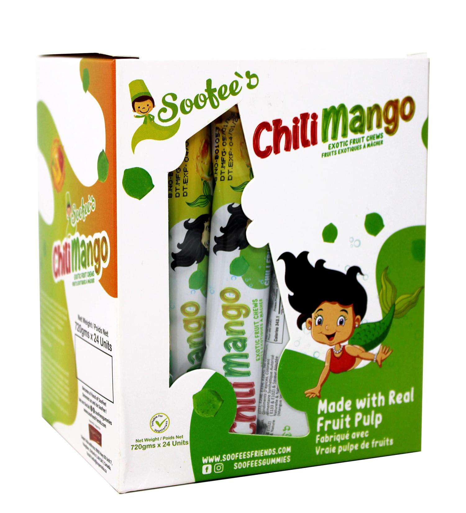 Soofee's Halal Mexican Candy Made With Real Mango Pulp and Fiery Chili Spices - 30gm x 24 Units (720 Gm) - Buy Online on GoSupps.com