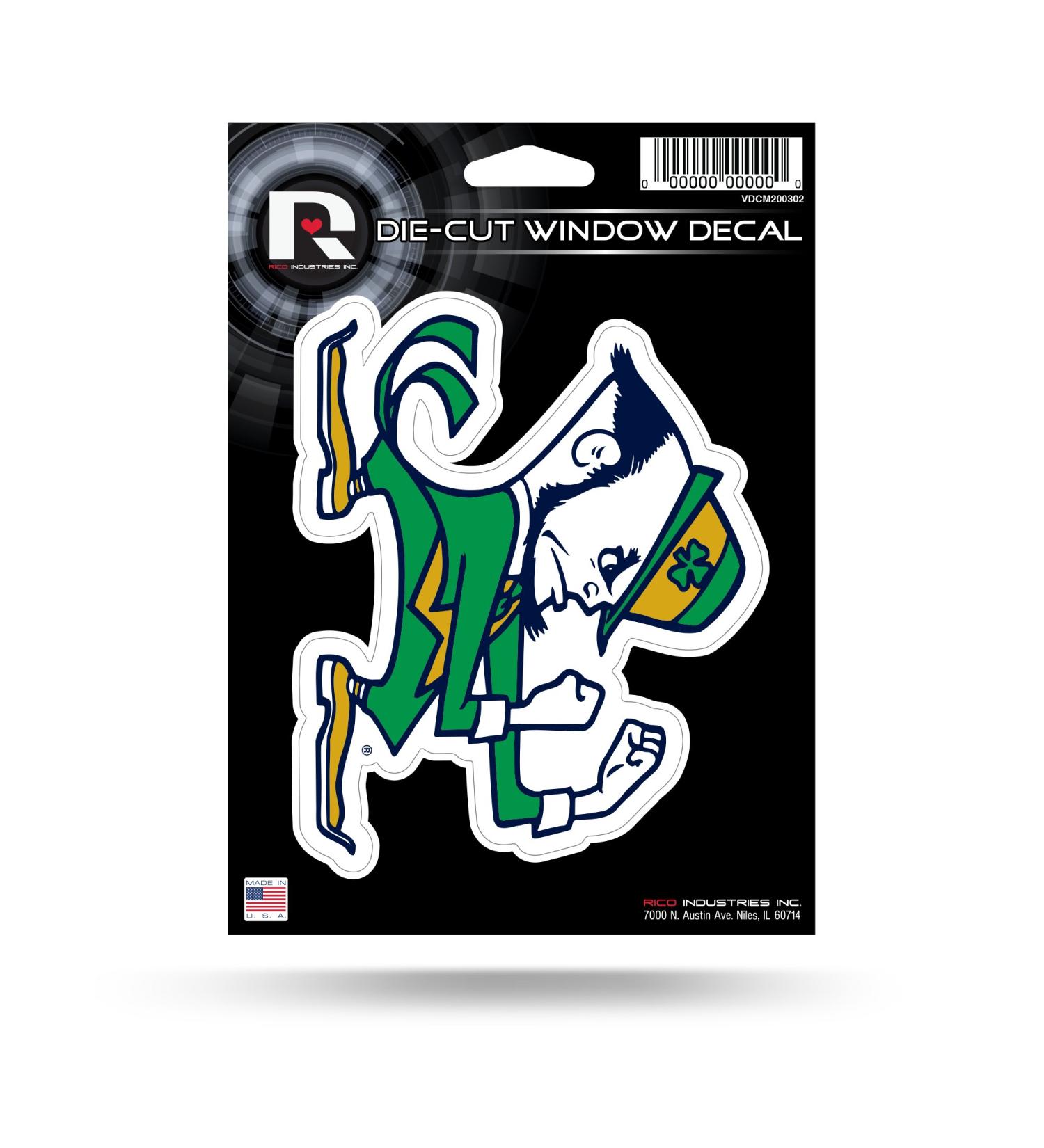 Shop NCAA Notre Dame Fighting Irish Die Cut Vinyl Decal - Team Color | Rico Industries | International Shipping Available - Buy Online on GoSupps.com