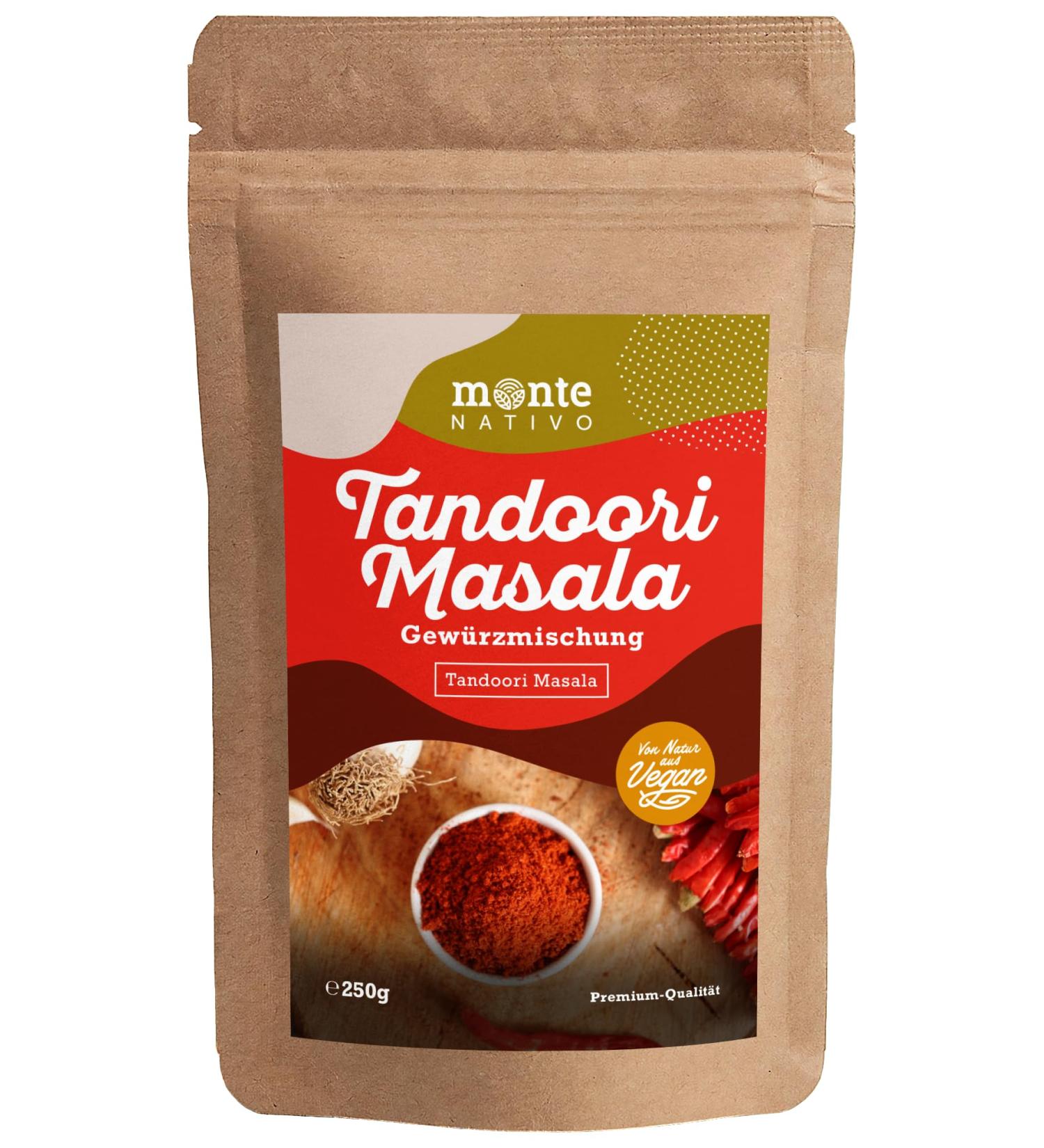 Tandoori Monte Nativo Masala Spice Blend (250g) Tandoori Spice Indian Spice Mix Dried and Aromatic Spices - Buy Online on GoSupps.com