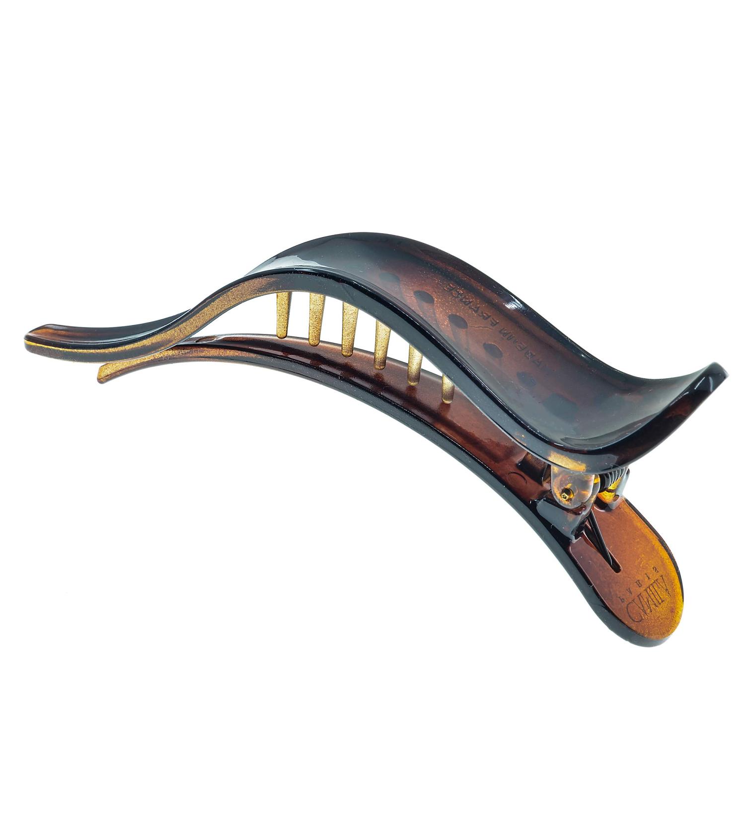 Camila Paris CP922 French Alligator Hair Clip for Women - Stylish Duckbill Claw Clips for Strong Hold and Styling - Made in France Tortoise Shell Design - Buy Online on GoSupps.com
