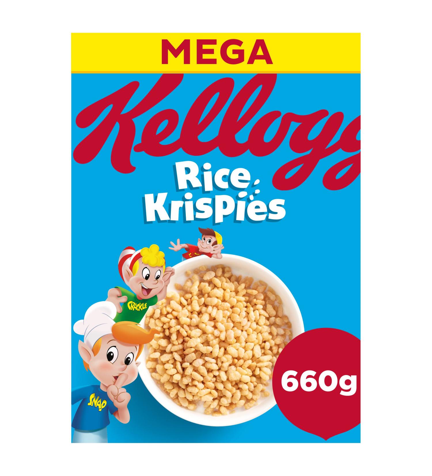Rice Krispies Kellogg's Rice Krispies Breakfast Cereal 660g - Buy Online on GoSupps.com