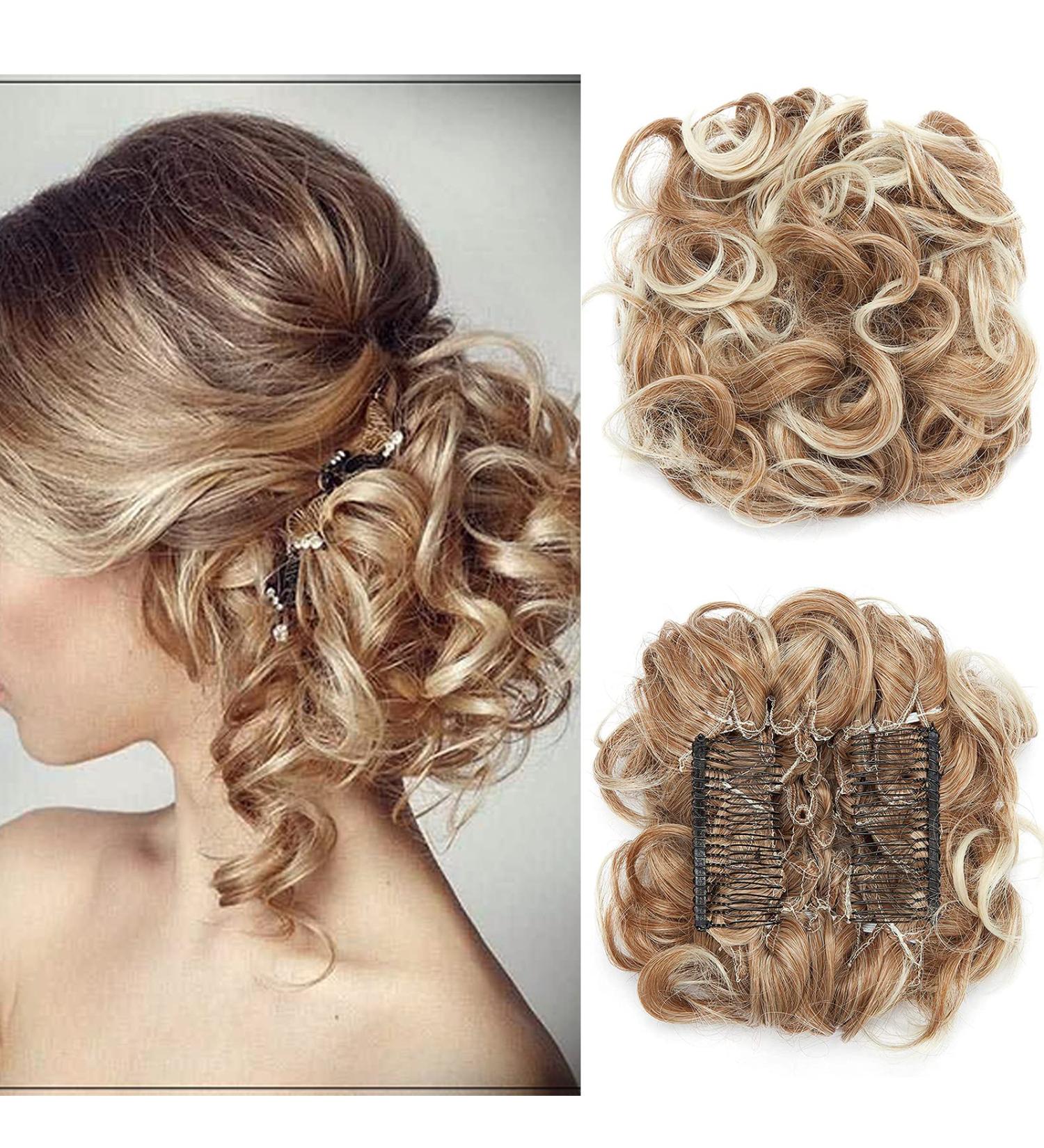 SEGO Hair Extensions - Light Brown to Bleached Blonde Hairpiece Bun for Effortless Updos | Real Hair Hair Tie - Buy Online on GoSupps.com