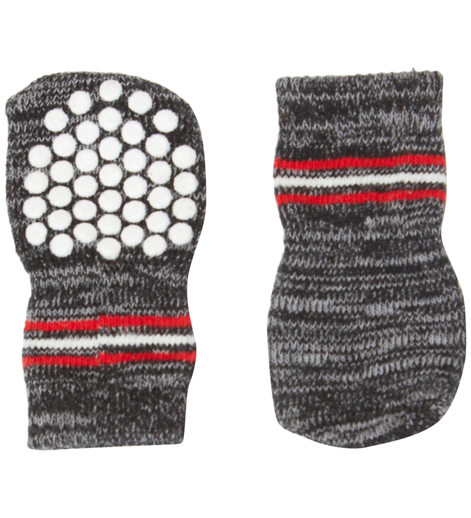 Trixie 19502 Anti-Slip Dog Socks for Small-Medium Dogs - 2 Pcs - Grey - International Shipping Available - Buy Online on GoSupps.com