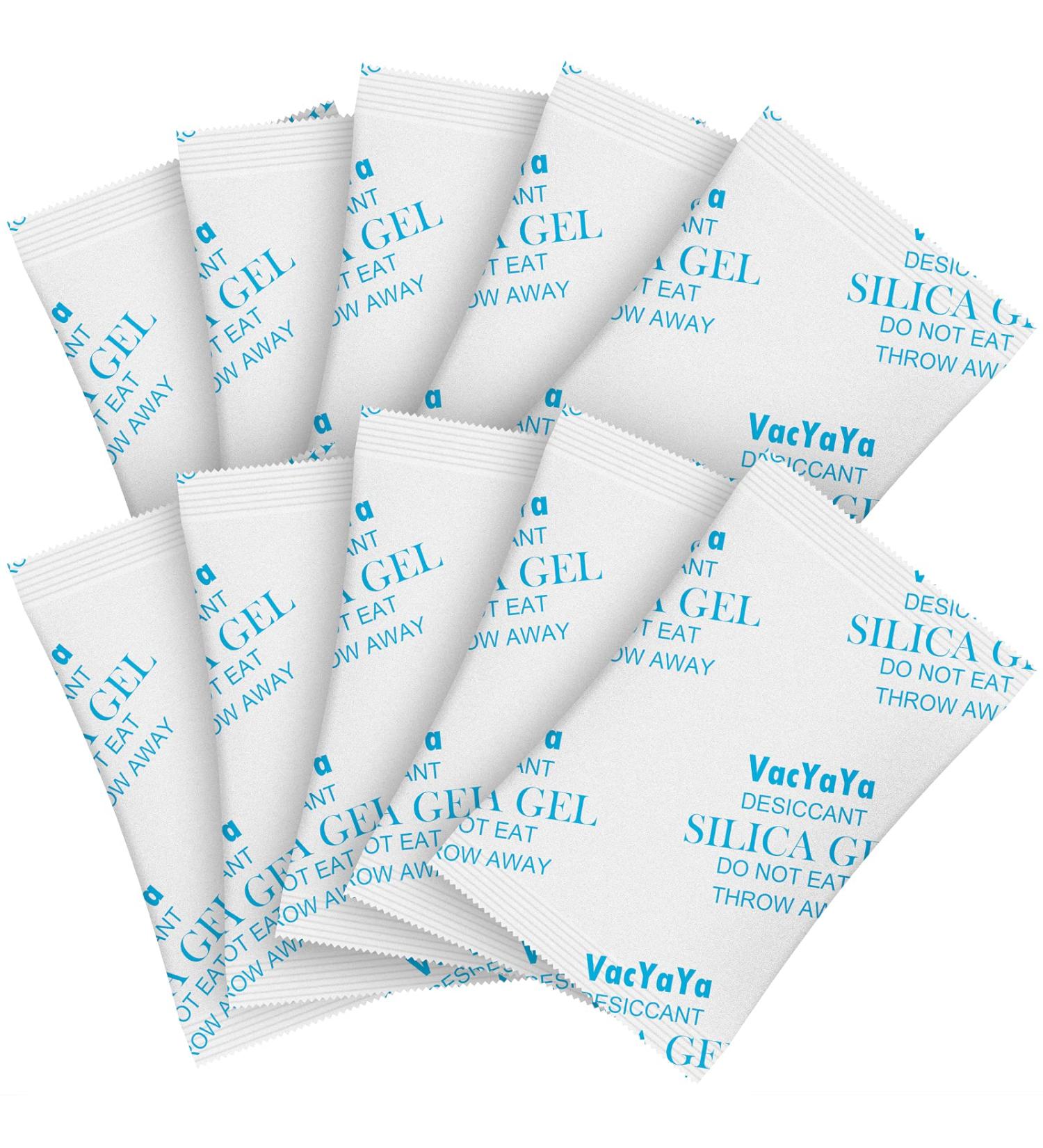 VACYAYA 5g Food-Grade Silica Gel Packs (100 Pack) - Moisture Absorbers for Storage & Luxury Remedies - Buy Online on GoSupps.com