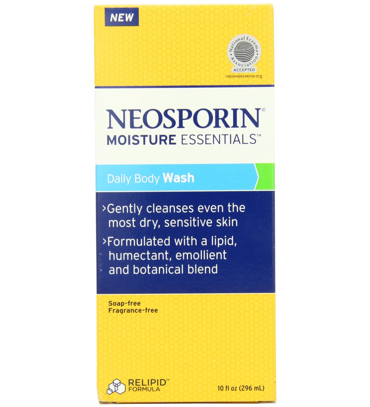 Neosporin Essentials Moisture Body Wash - Soap Free Fragrance Free 10oz | International Shipping Available - Buy Online on GoSupps.com