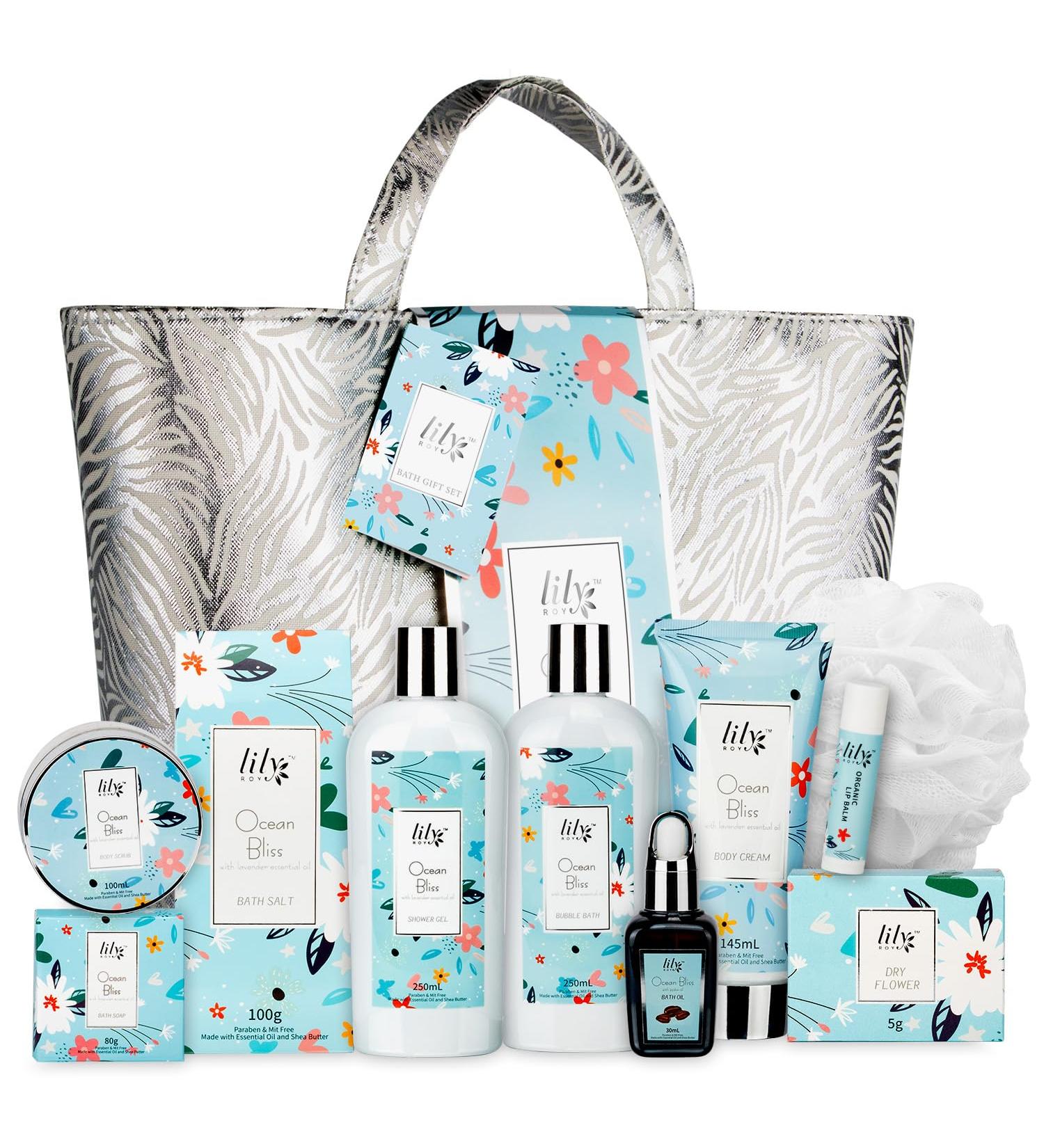 Fresh Ocean Bliss Spa Gift Basket Set for Women | Perfect Bath & Body Gifts for Christmas Birthdays & Mother's Day - Buy Online on GoSupps.com