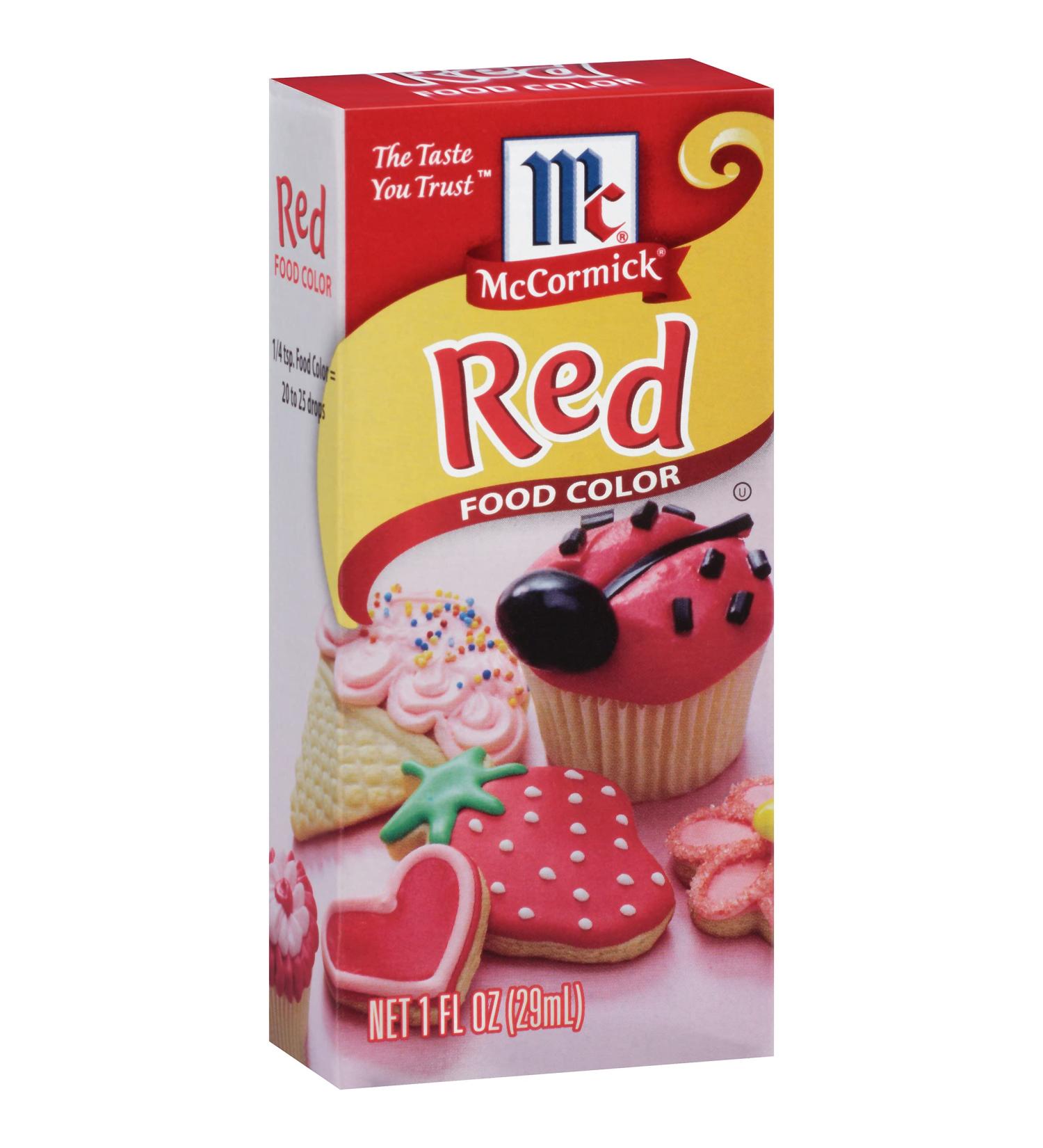 McCormick Red Food Color 1 fl oz - Vibrant Natural Coloring for Baking and Cooking - Buy Online on GoSupps.com