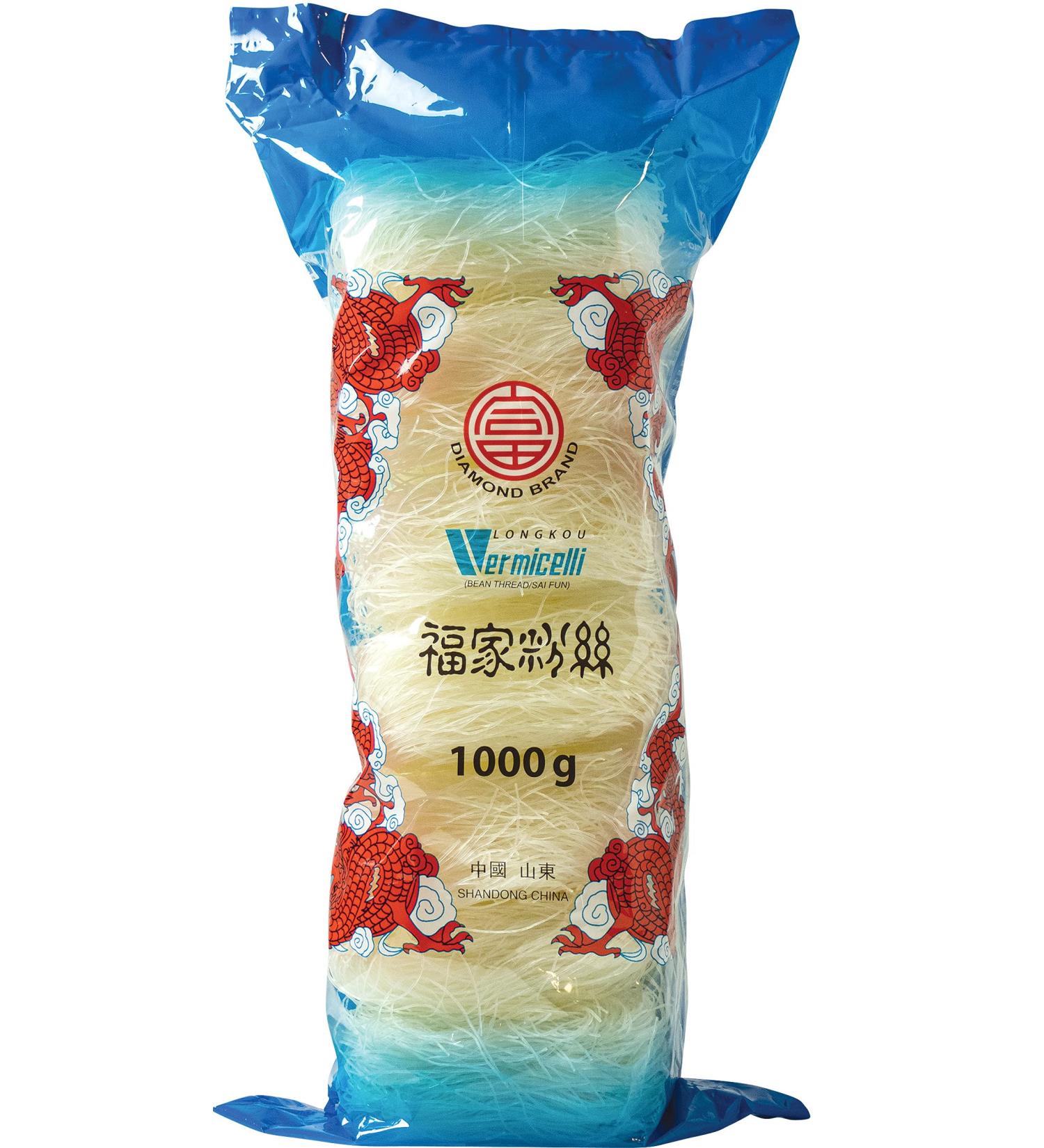 Diamond glass noodles long Lungkou Vermicelli 1000 g 1 kg (1 pack)