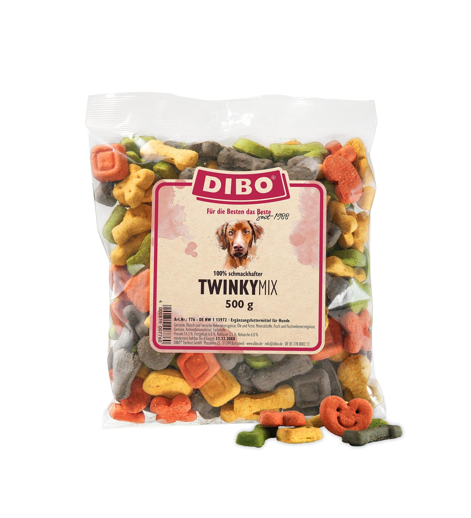 Twinky-Mix 500g Bag Healthy Natural Dog Treats | Dibo B.A.R.F. Dog Biscuit for a Nutritious Diet - Buy Online on GoSupps.com