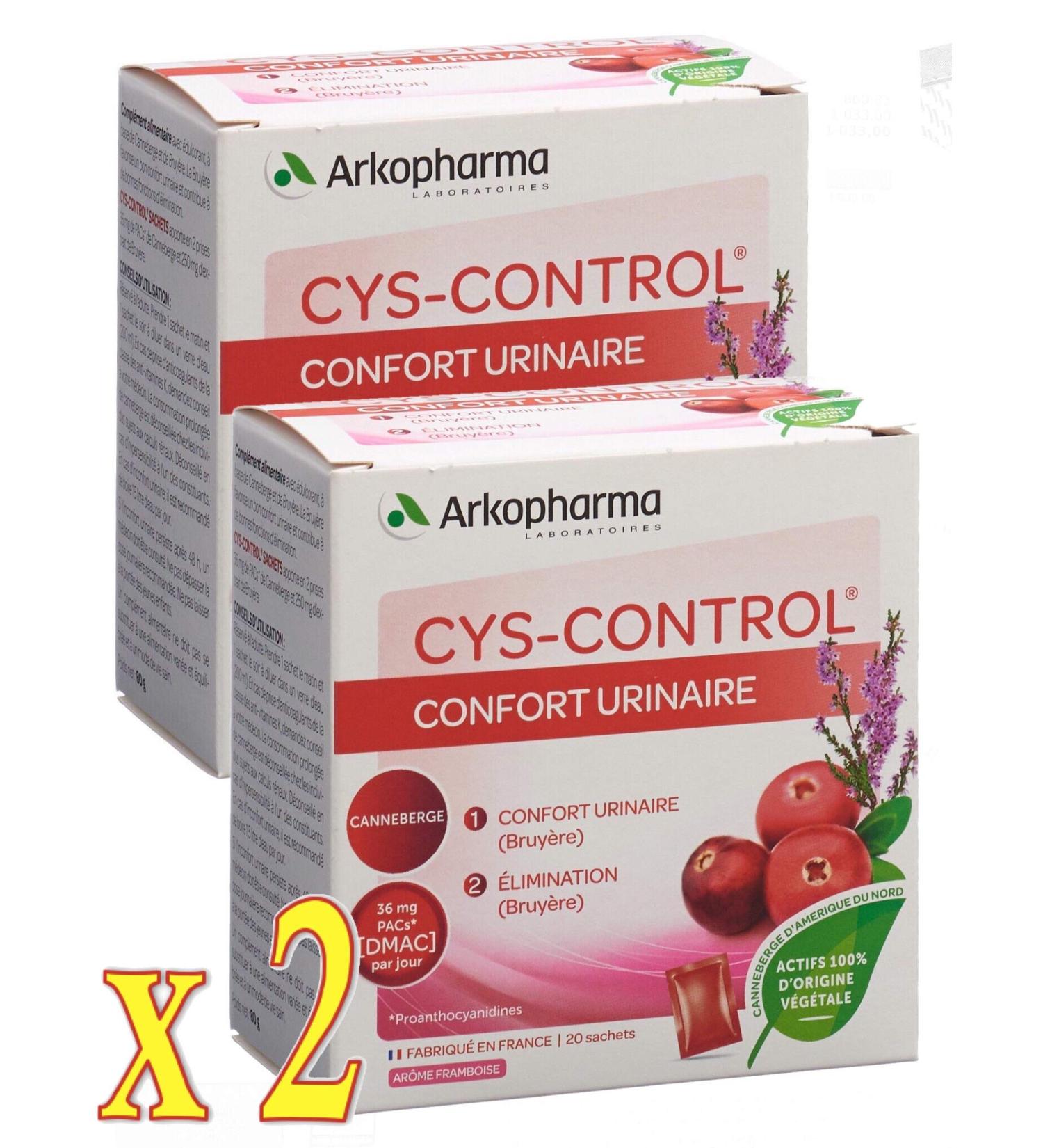 Arkopharm a CYSCONTROL 20 bags of 4 G 2 boxes 2 - Buy Online on GoSupps.com