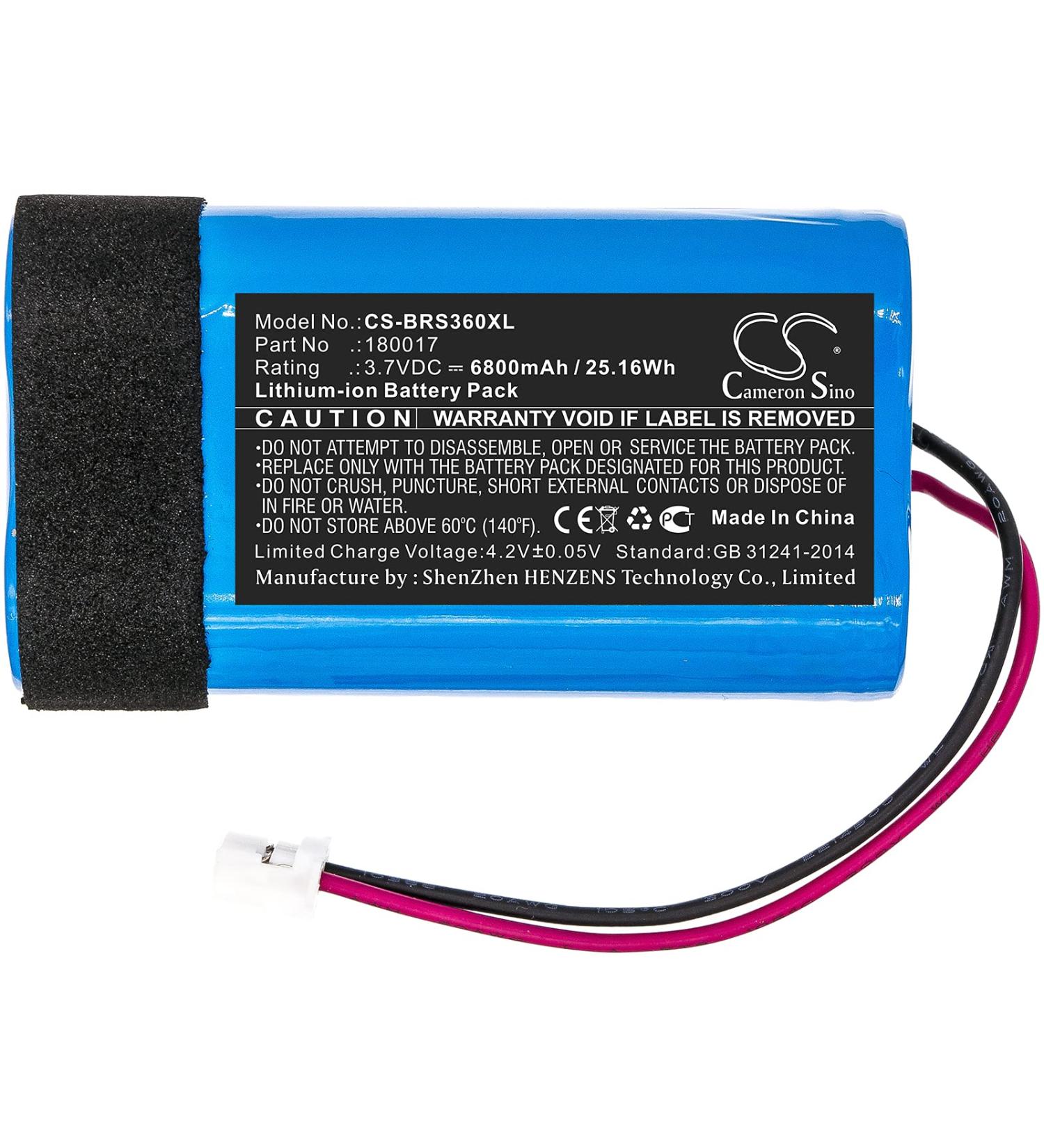Buy CS Cameron Sino Battery for Braven Stryde 360 - 6800mAh/25.16Wh Part NO 180017 - International Shipping Available - Buy Online on GoSupps.com