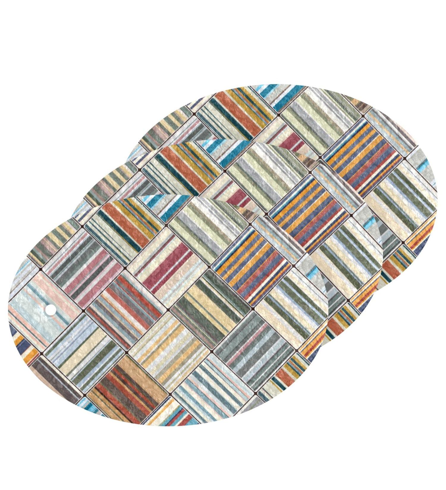 3-Pack Cleaning Kitchen Sponges Oval Modern Colors Stripe Kitchen Cellulose Dishwashing Wood Pulp Cotton - Buy Online on GoSupps.com