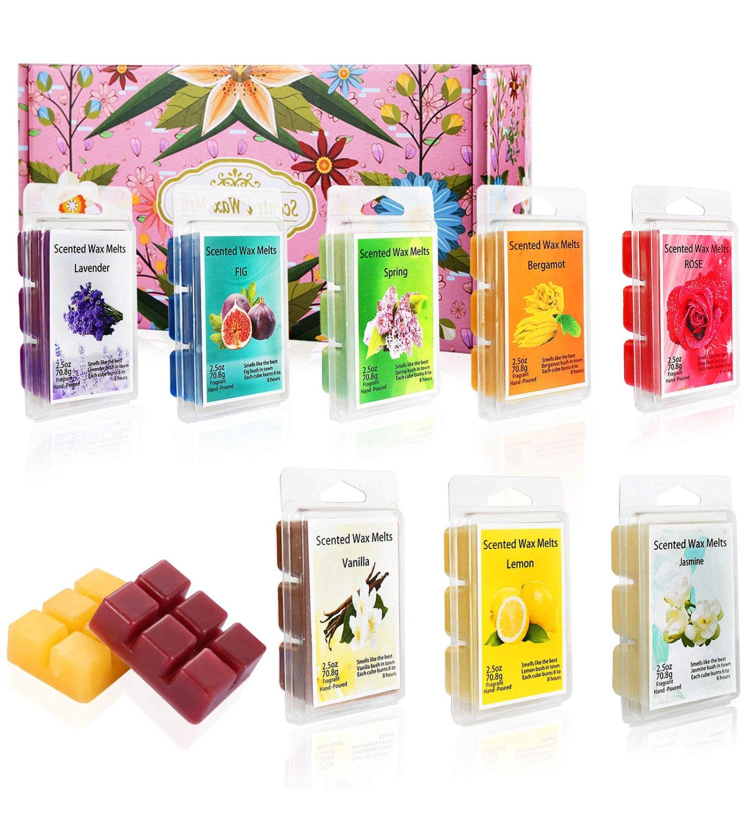 Juehu 8-Piece Aromatherapy Wax Melts - Scented Fragrance Cubes for Stress Relief & Relaxation | Perfect Gift for Mother's Day Birthdays & Christmas - Buy Online on GoSupps.com
