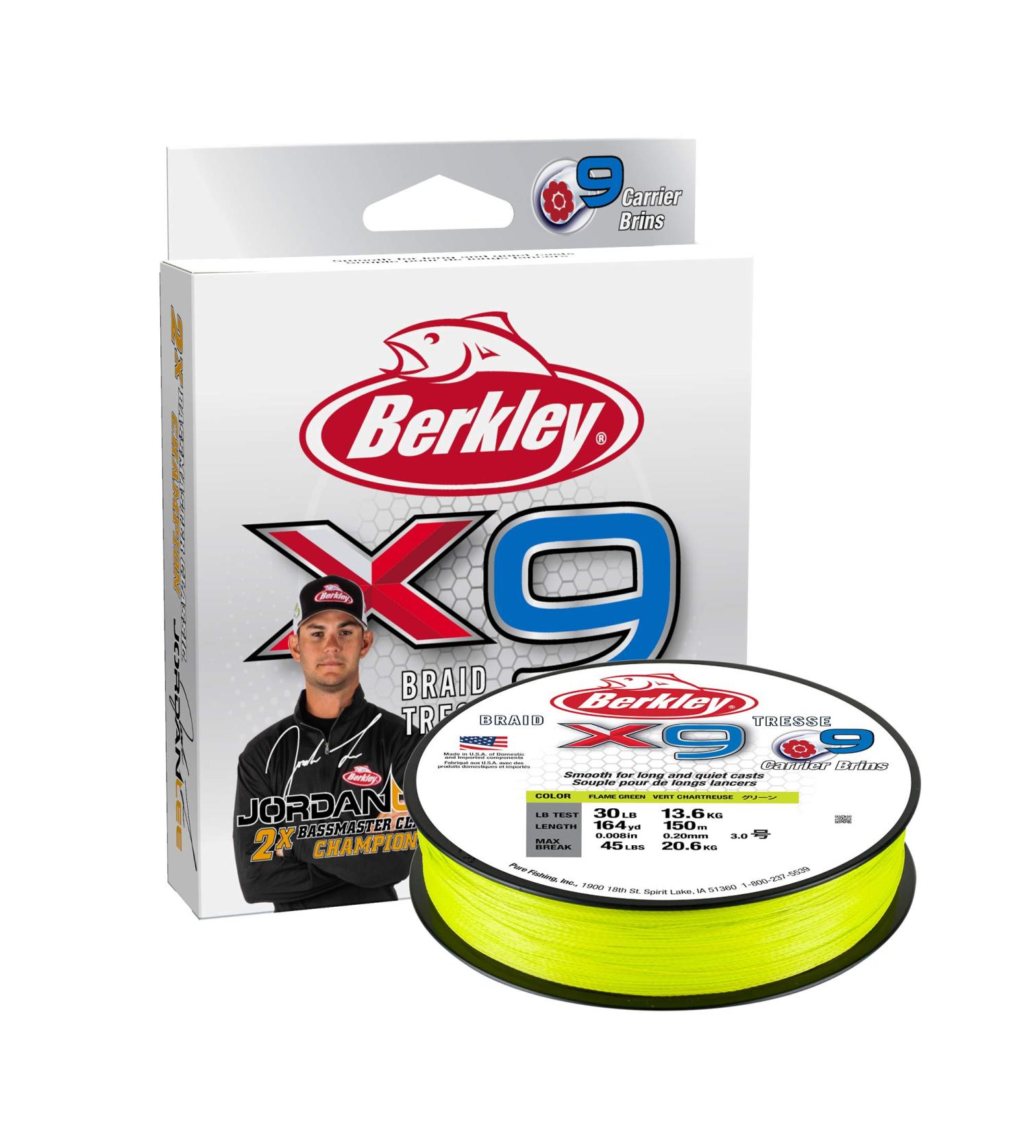 Berkley x9 Braid Fishing Line 164yd 10lb Test - Premium Quality Fishing Line - Buy Online on GoSupps.com
