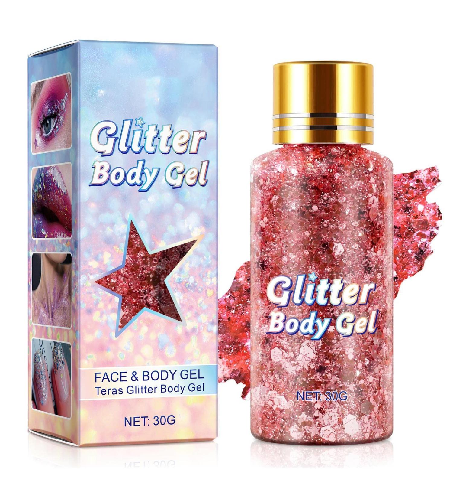  YUAB Thick face glitter waterproof glitter body gel - eyeshadow thick makeup for face hair nails nails glitter festival makeup Yuab cosmetic - Buy Online on GoSupps.com