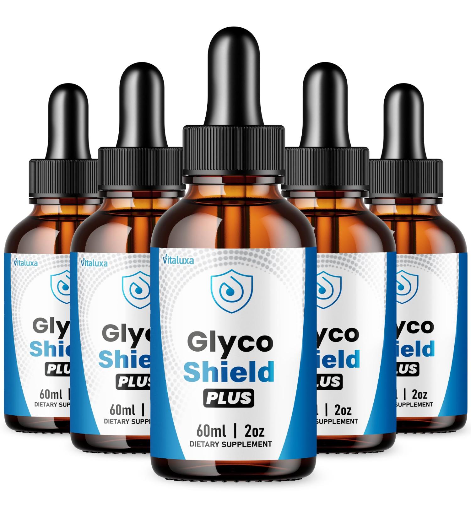 (5 Packs) Glyco Shield Plus Drops Glyco Shield Drops Original Supplement Reviews with Maximum Strength Glycogen Health Formula GlycoShield Advanced New Formula GlycoShield Wellness Vitamin (10oz) - Buy Online on GoSupps.com