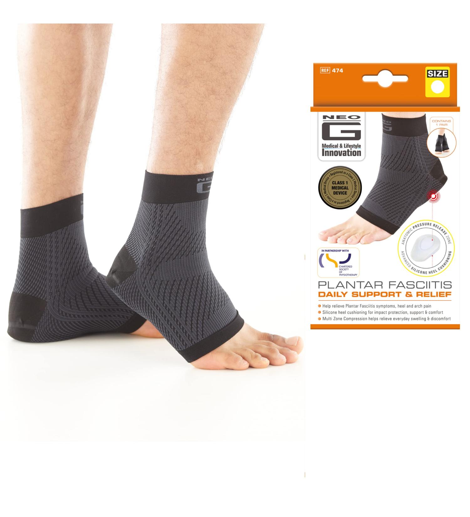 Neo G Plantar Fasciitis Compression Socks - Arch & Heel Pain Relief - XXL 30-34 CM/11.8-13.4 IN - Buy Online on GoSupps.com
