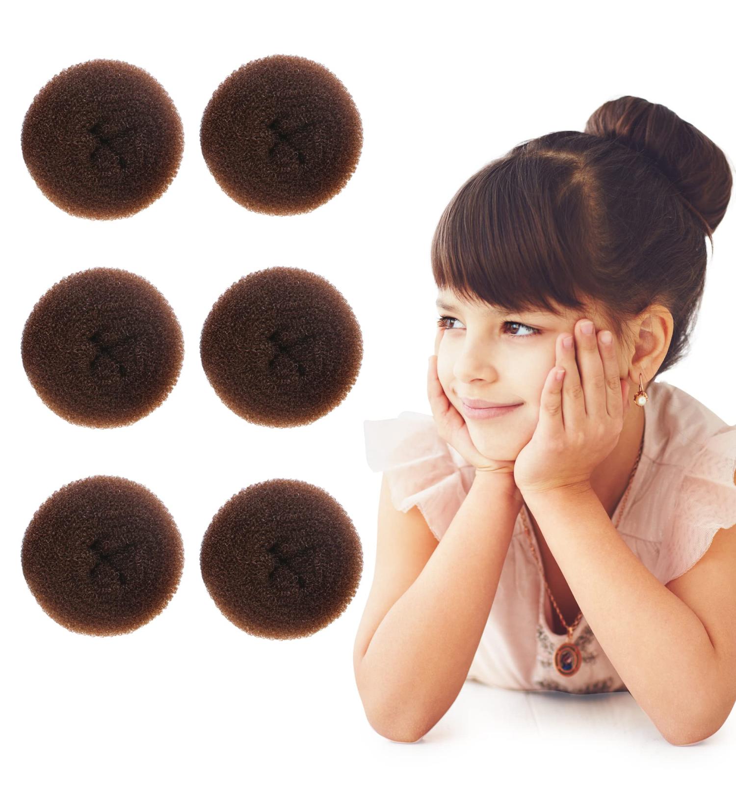 Styla Hair Donut Maker for Kids - Easy Ballet Bun & Sock Bun Kit (6pc Brown) - Buy Online on GoSupps.com