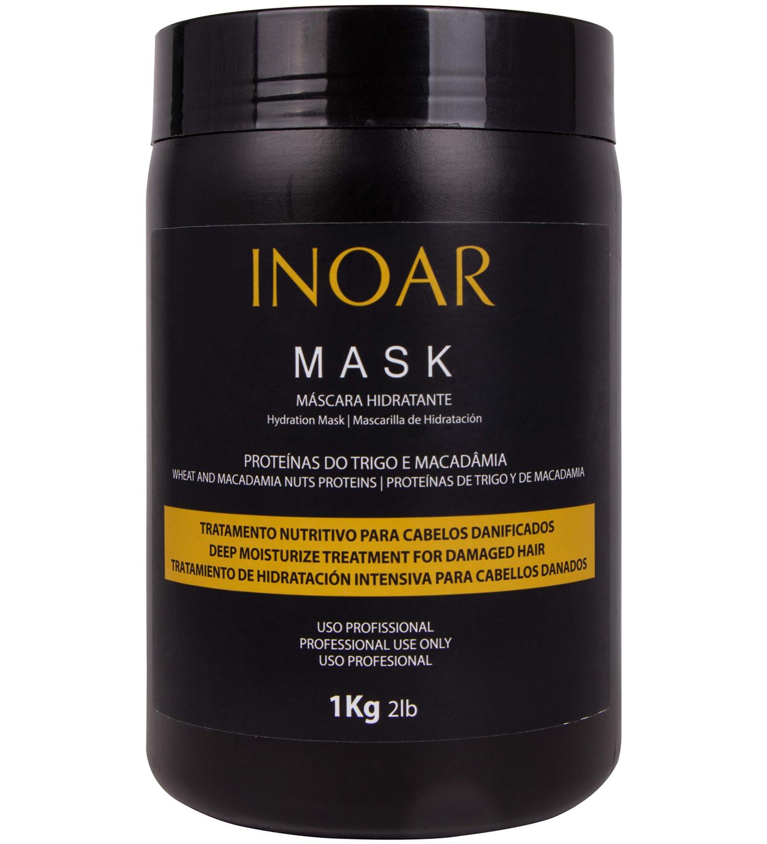 INOAR Macadamia Oil Premium Mask - Intense Hair Conditioning & Moisturizing (2lbs/1kg) - Buy Online on GoSupps.com