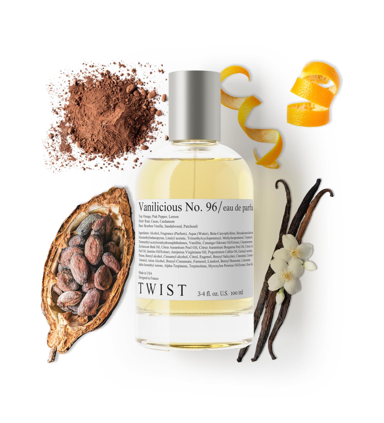 Twist Vanilicious No. 96 - Eau De Parfum Inspired by D. Vanilla Diorama Long-Lasting Perfume For Women & Men Paraben Free Vegan Clean Ingredients Unisex Fragrance - Spray 100 ml | 3.4 fl. oz. Vanilicious No. 96 - inspired by Vanilla Diorama 3.4 Fl Oz (Pac - Buy Online on GoSupps.com