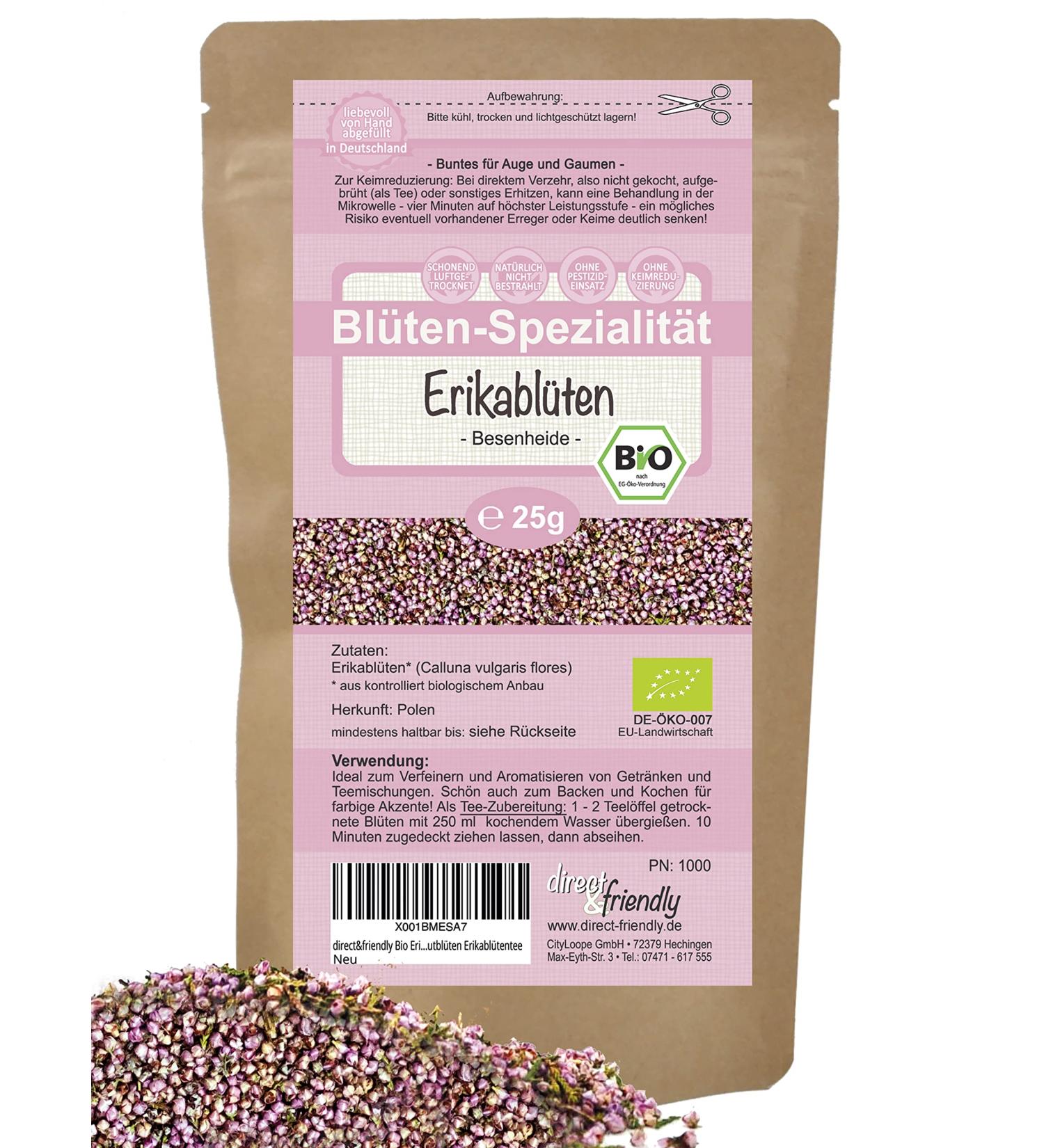 Organic Heather Flower Tea | Direct & Friendly | 25g | Premium Herbal Infusion for Health & Wellness - Buy Online on GoSupps.com