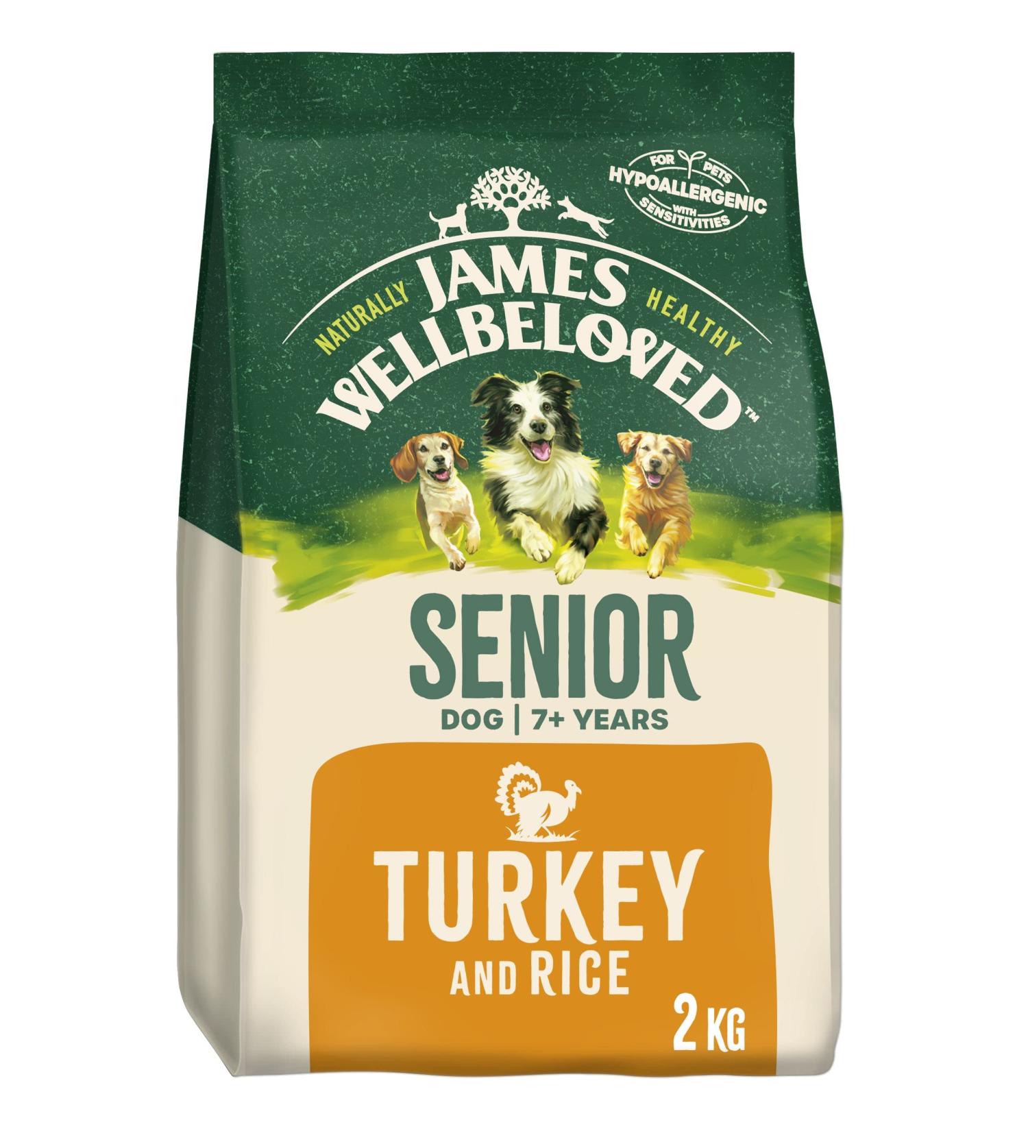 James Wellbeloved Senior Dog Food 2kg - Turkey & Rice Formula - Buy Online on GoSupps.com