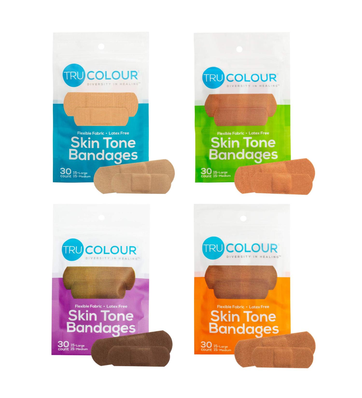 Skin Tone Bandages Variety Pack - 120 Count for All Skin Types | International Shipping - Buy Online on GoSupps.com