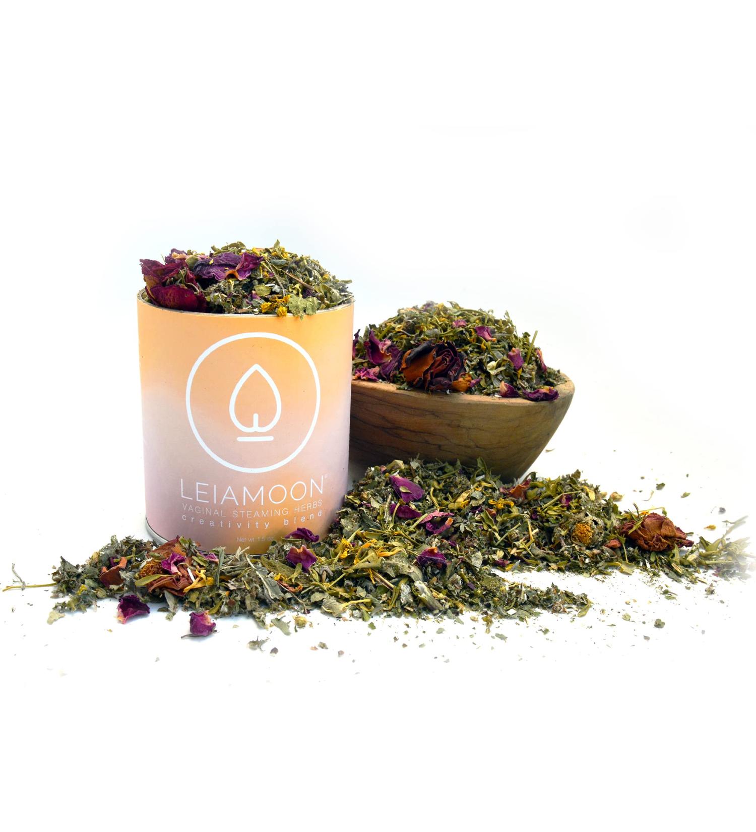 Leiamoon Yoni Steam Herbs Blend V Steam Kit for Cleansing, Fertility, & Receptivity | Made in USA | Creativity Blend | 11 Steams | 3.1w x 3.5h - Buy Online on GoSupps.com