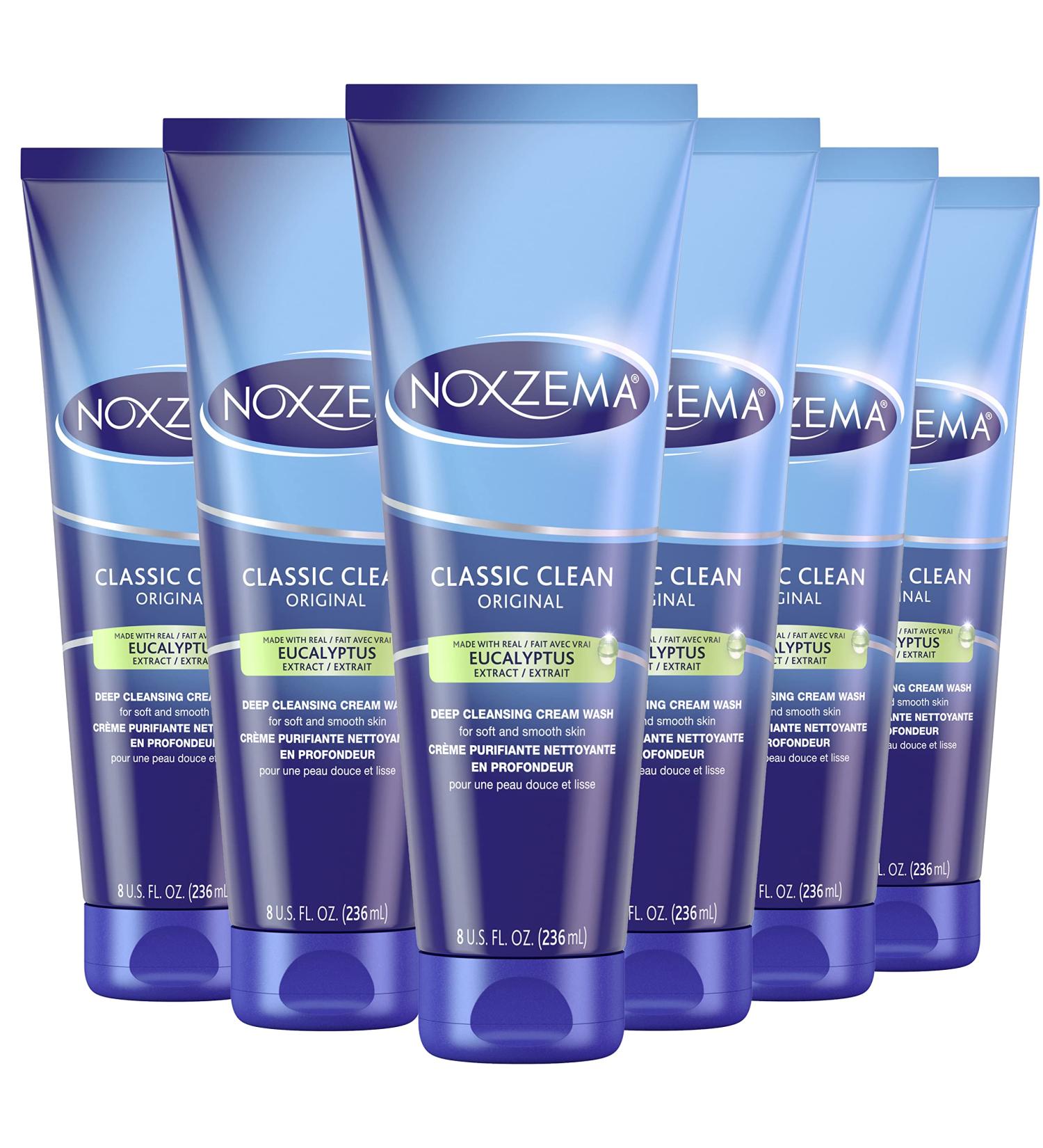 Noxzema Deep Cleansing Cream 8oz 6 Count - Original Face Cleanser for Healthy & Soft Skin - Removes Dirt, Makeup, and Oil - Face Wash for Deep Cleansing - Buy Online on GoSupps.com