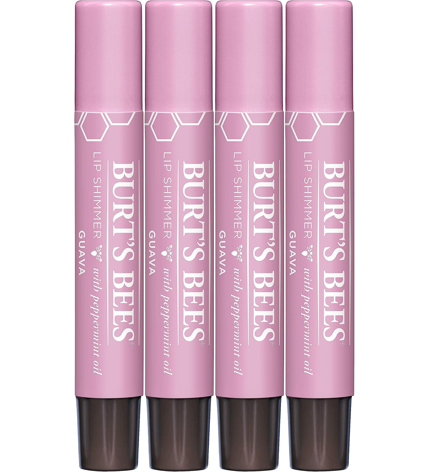 Burt's Bees Lip Shimmer Guava 4-Pack - Moisturizing Lip Makeup | International Shipping Available - Buy Online on GoSupps.com