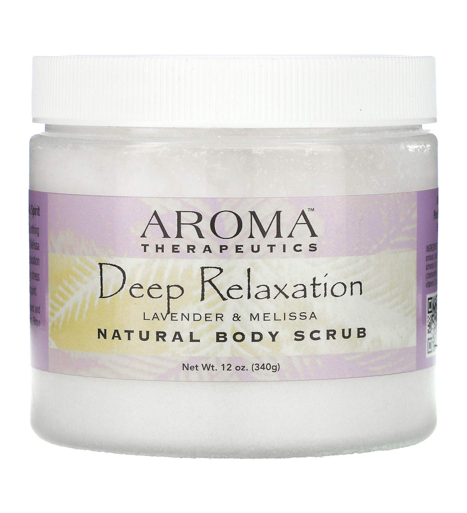 Abra Therapeutics Lavender & Melissa Body Scrub - 18 oz Deep Relaxation Natural Exfoliant - Buy Online on GoSupps.com