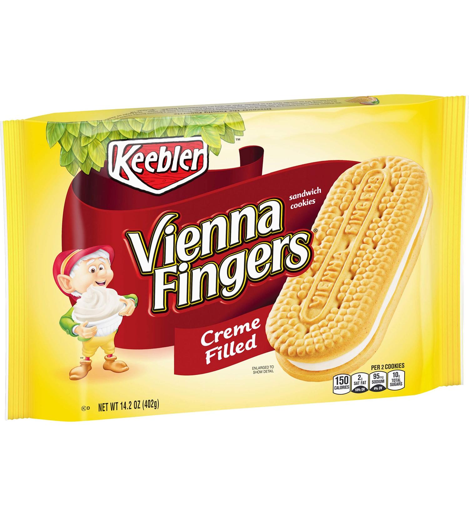 Keebler Vienna Fingers Sandwich Cookies, Creme Filled - 14.2 oz Tray - Buy Online on GoSupps.com