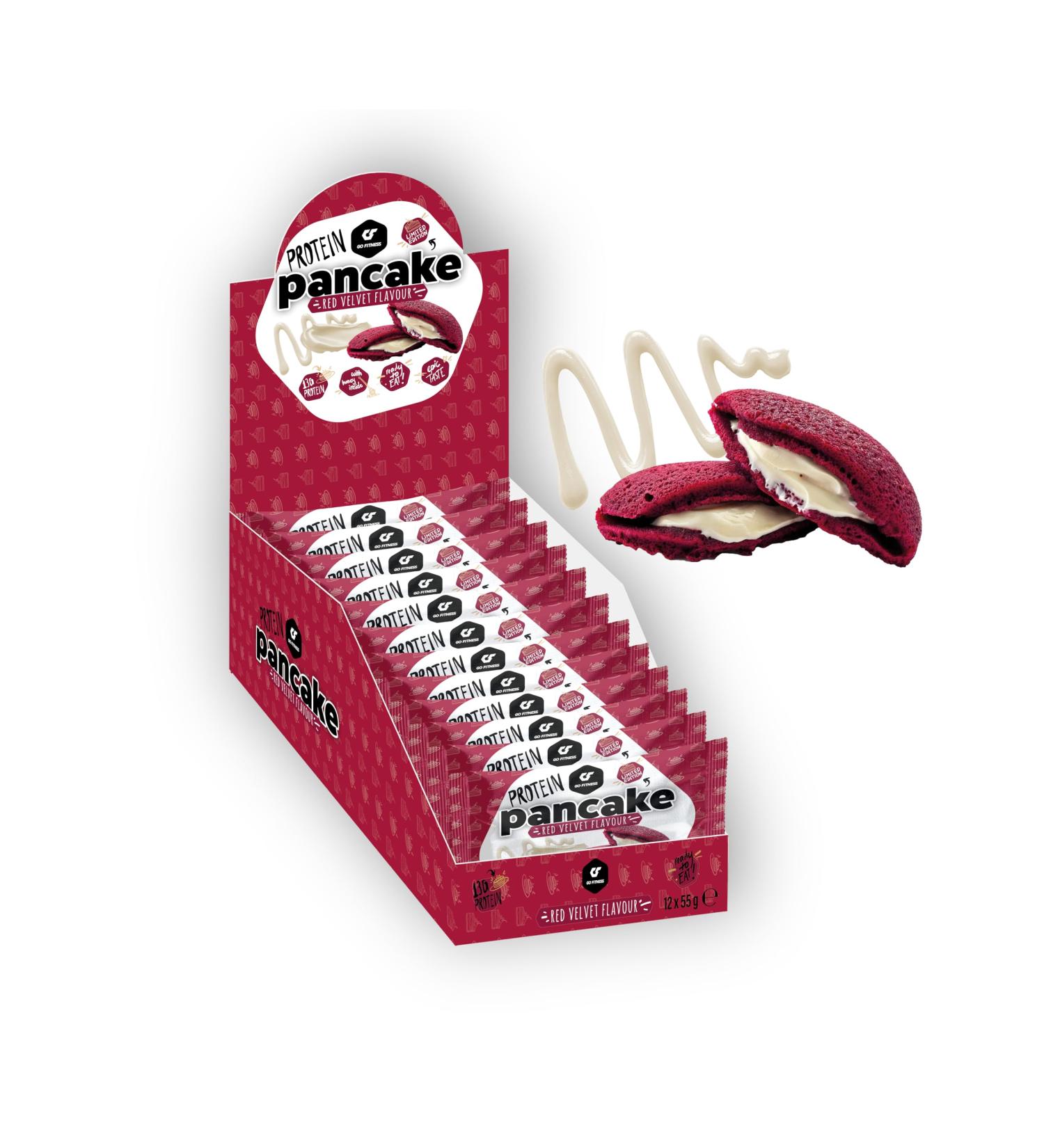Next Level Foods Go Fitness Protein Pancake 12x55g Red Velvet Functional food Protein Snacks Red Velvet 12x55g - Buy Online on GoSupps.com