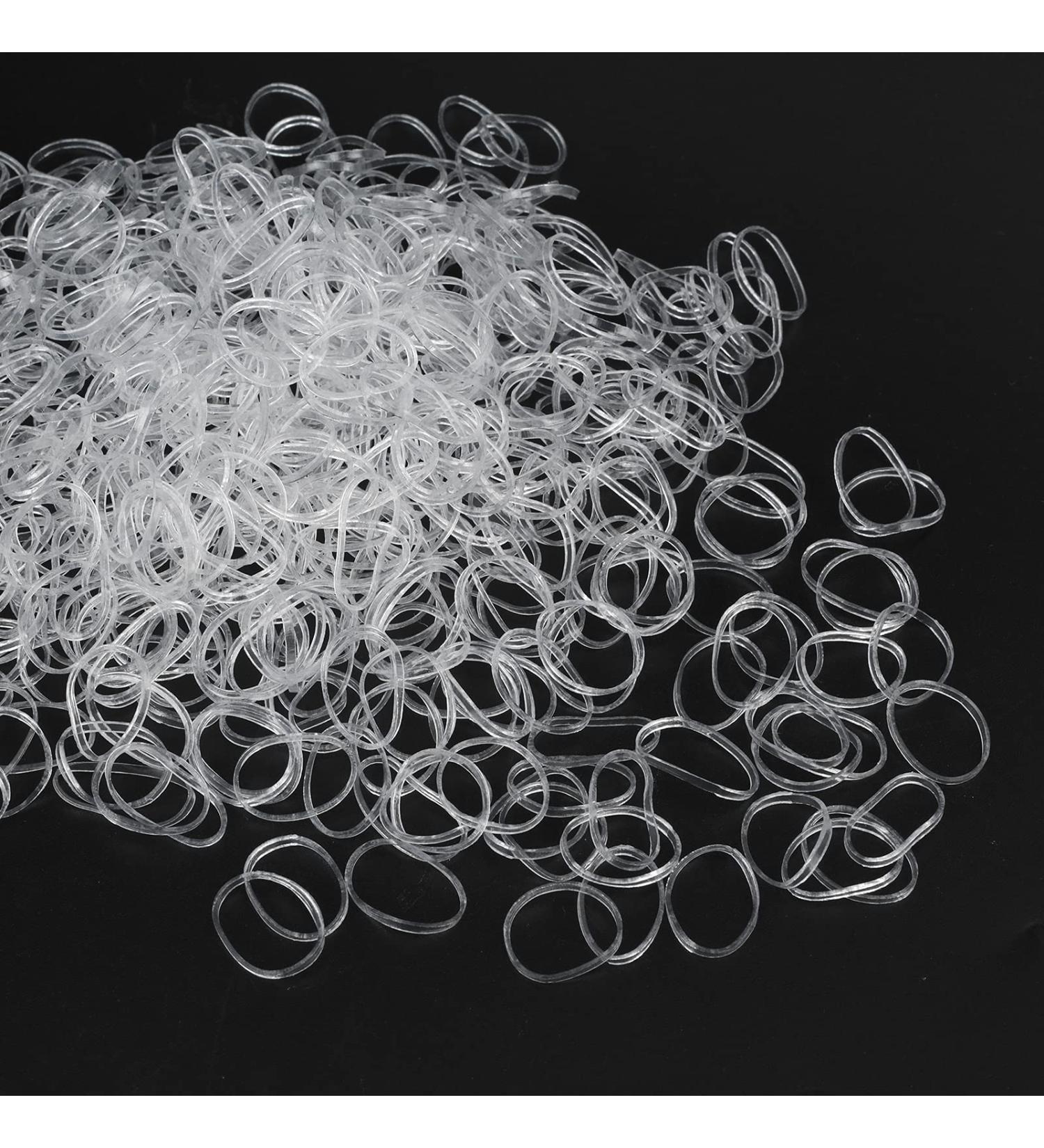 Molain Mini Hair Rubber Bands - Transparent Elastic Ponytail Holders for Toddlers Girls & Women - 1000 Pieces for Braid & Wedding Hairstyles - Buy Online on GoSupps.com